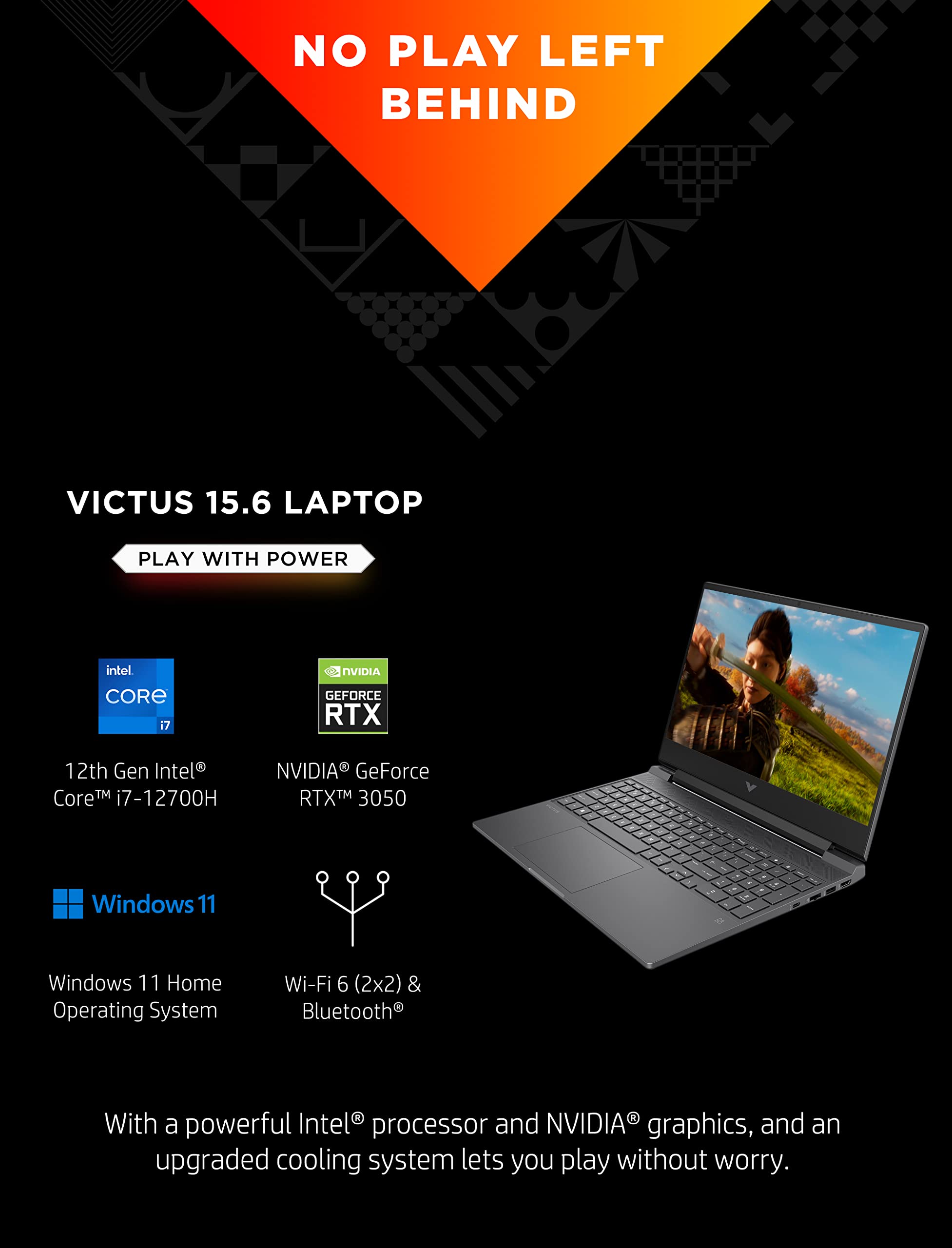 Victus By Hp 15 Gaming Laptop, Nvidia Geforce Rtx 3050 Ti, 12Th Gen Intel Core I7, 8 Gb Ram, 512 Gb Ssd, Full Hd Ips Display, Wi