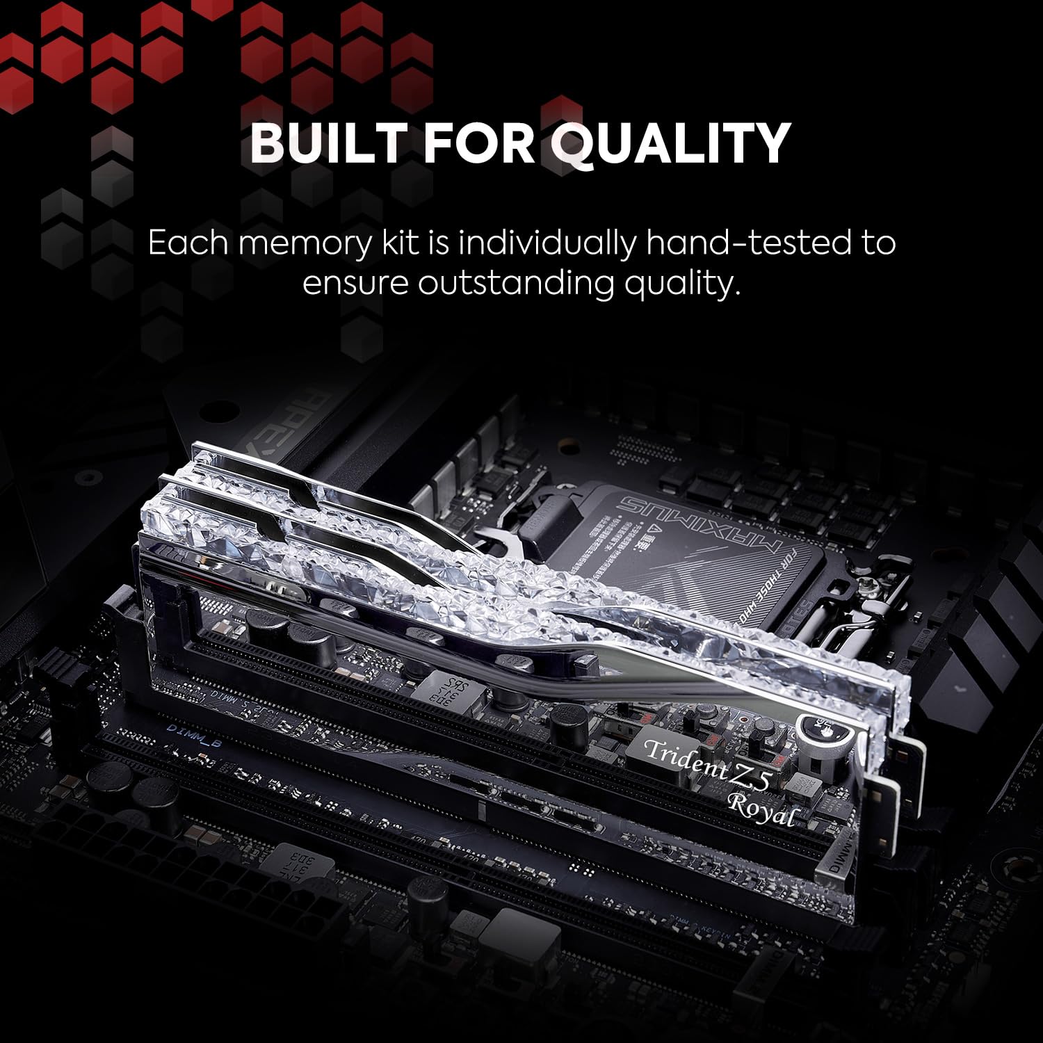 G.Skill Trident Z5 Royal Series Ddr5 Ram (Intel Xmp 3.0) 32Gb (2X16Gb) 7200Mt/S Cl34-45-45-115 1.40V Desktop Computer Memory U-D