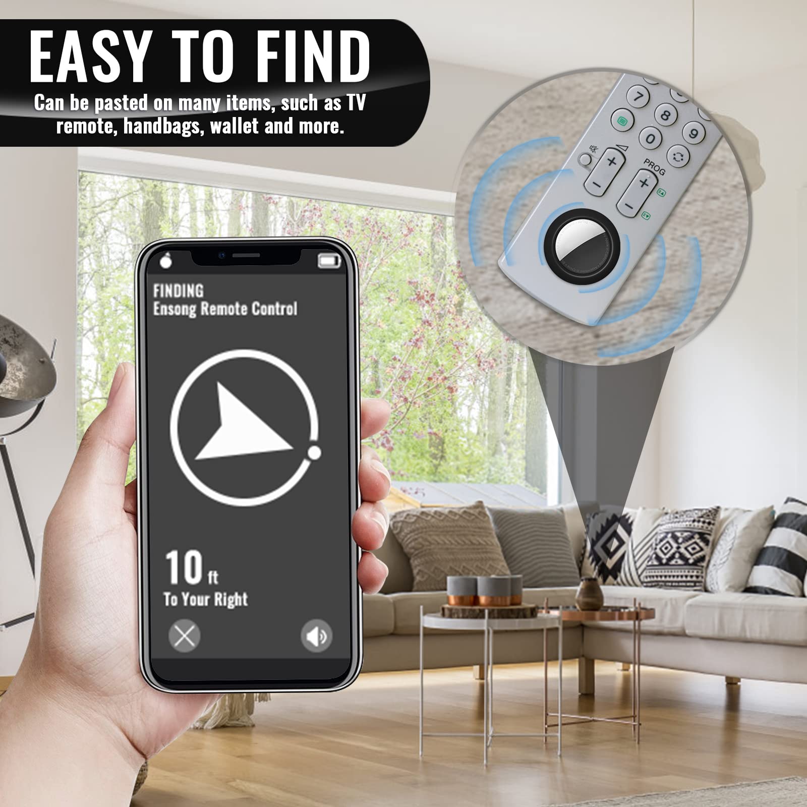 Teamola Silicone Case Compatible With Airtag Holder With Super Sticky Adhesive Mount - Reusable Airtag Cover Sticker For Phone,