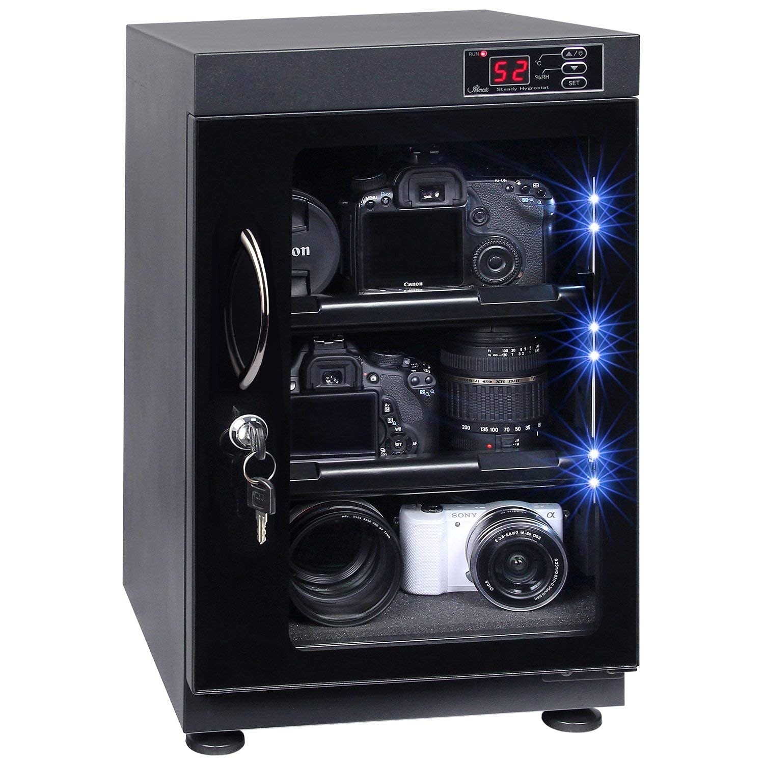 T.A.P 38L Automatic Numerical Led Control Dry Cabinet Box Storage For Dslr Camera Lens