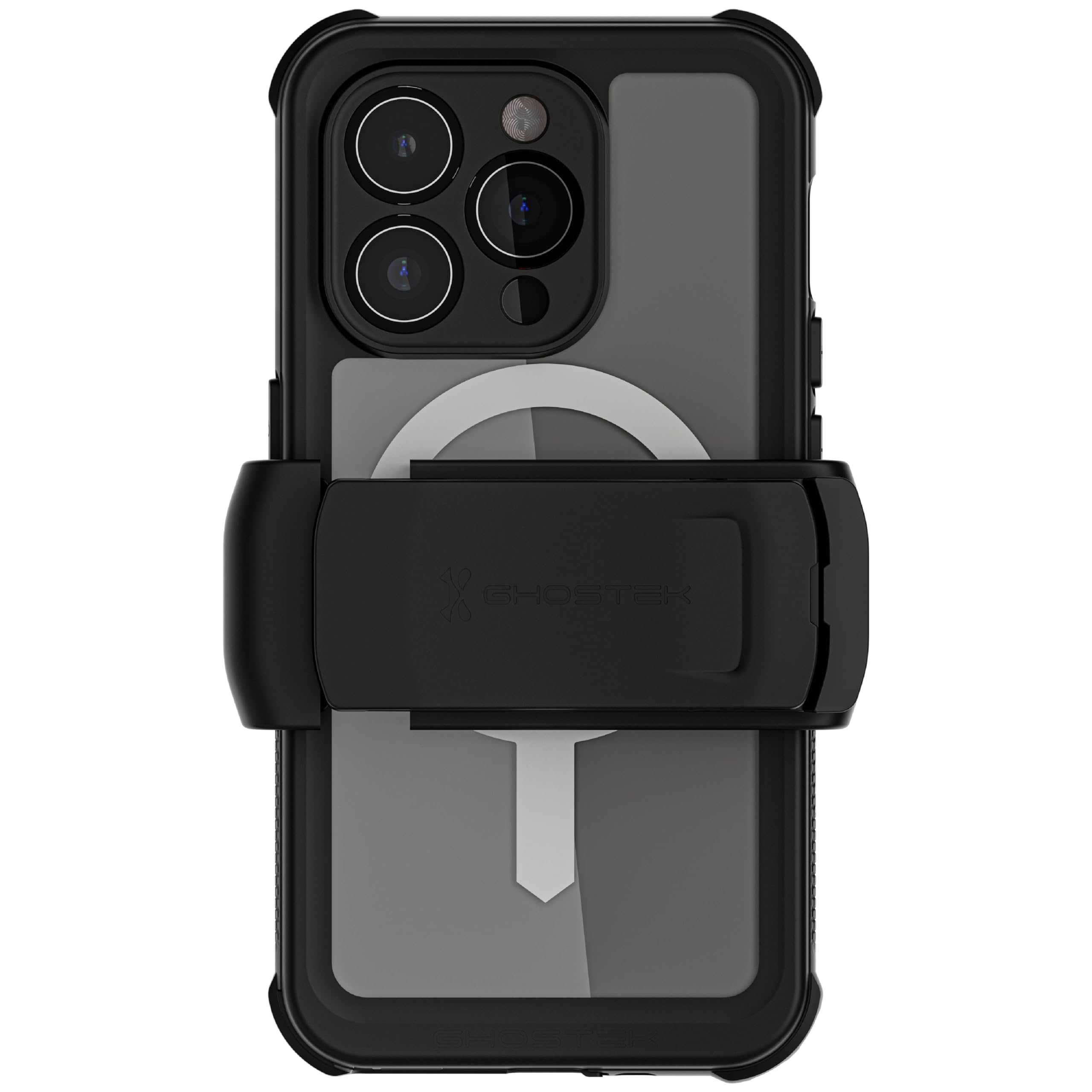 Ghostek Nautical Waterproof Apple iPhone 15 Pro Case with Holster Belt Clip - Screen & Camera Protector, MagSafe Compatible, Rug