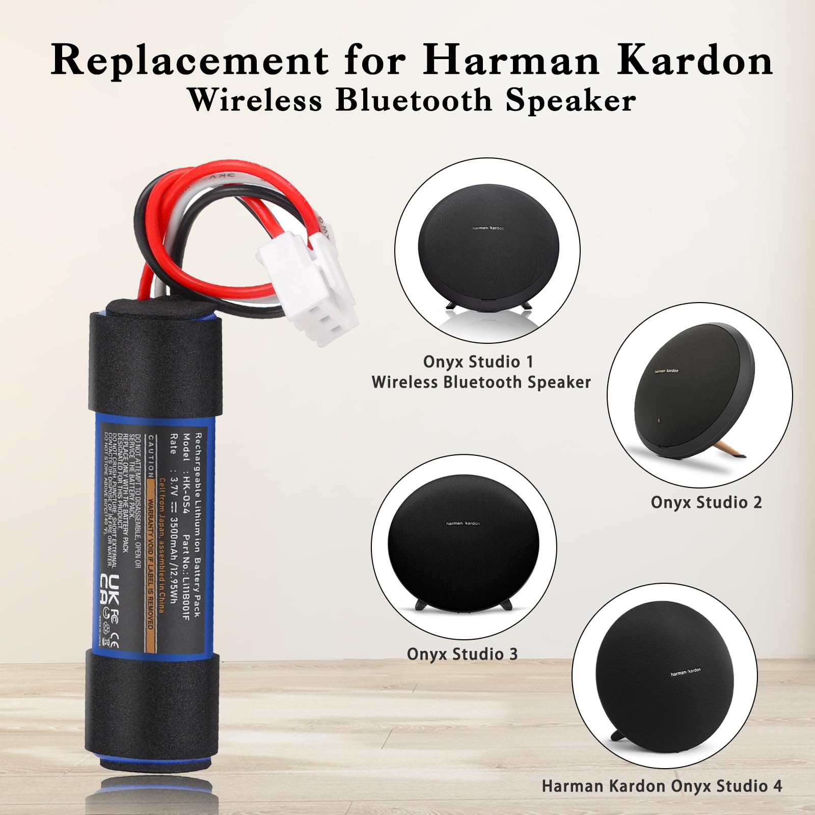 Hisewen Replacement Battery For Harman Kardon Onyx, 3500 Mah Battery For Harman Kardon Onyx Studio 4, Onyx Studio 3, Onyx Studio