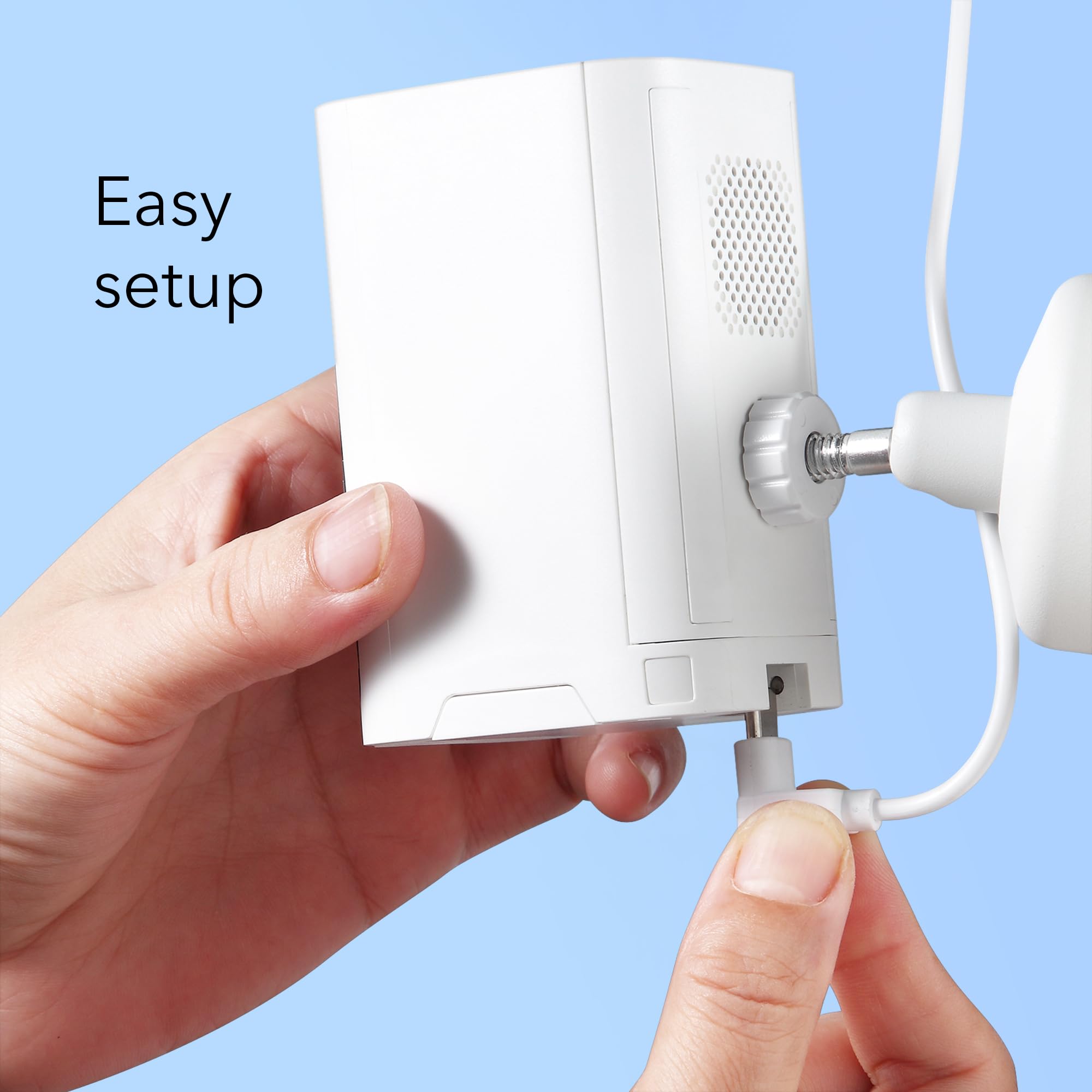 Wasserstein Solar Panel (2W 5V) Compatible With Wyze Cam Pro   Continuous Power For Your Surveillance Camera (White) (Camera Not