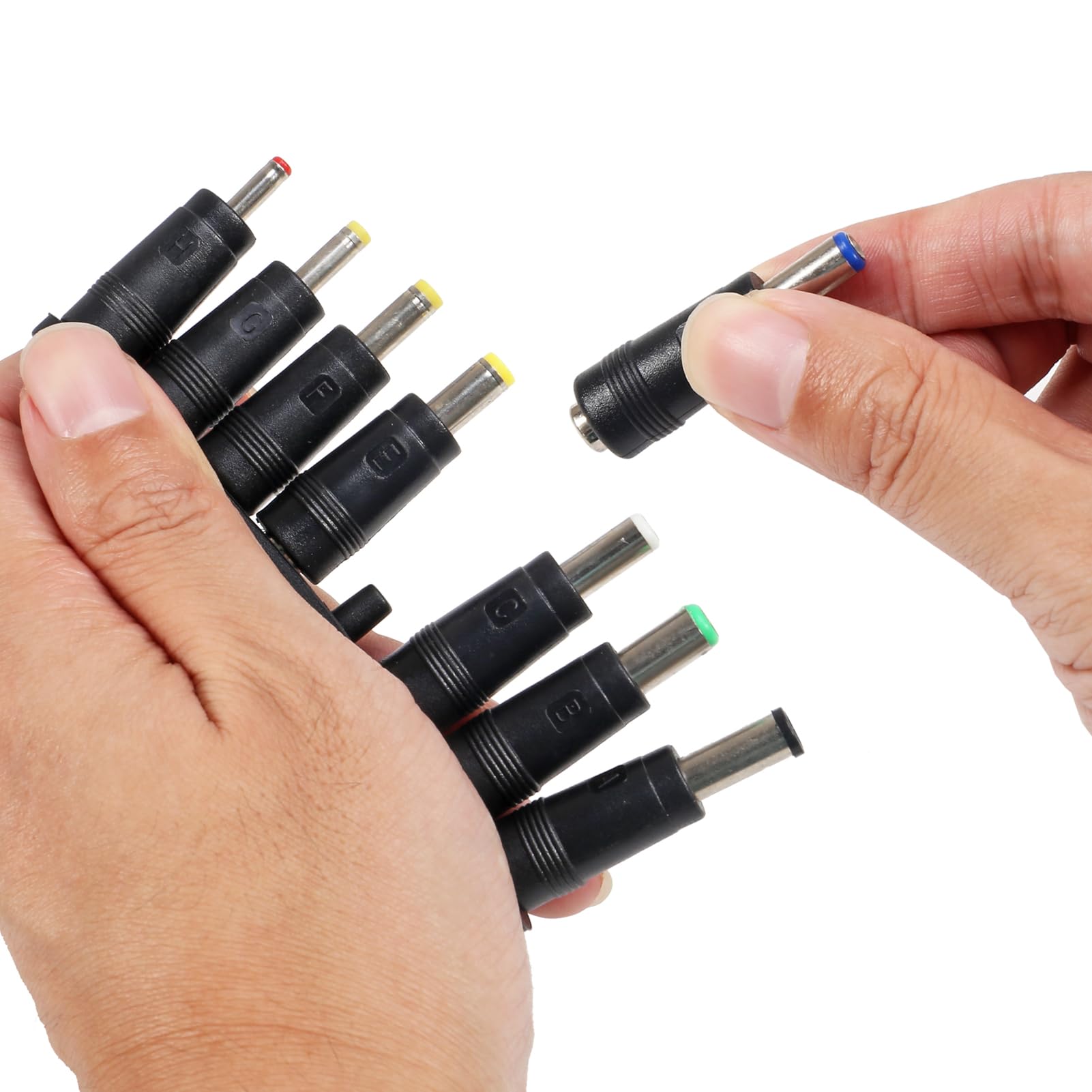 Aitrip Usb To Dc Power Cable 5V To 12V Boost Converter 8 Interchangeable Plug Connectors Adapters For Router, Mini Fan And Speaker(8 In 1)