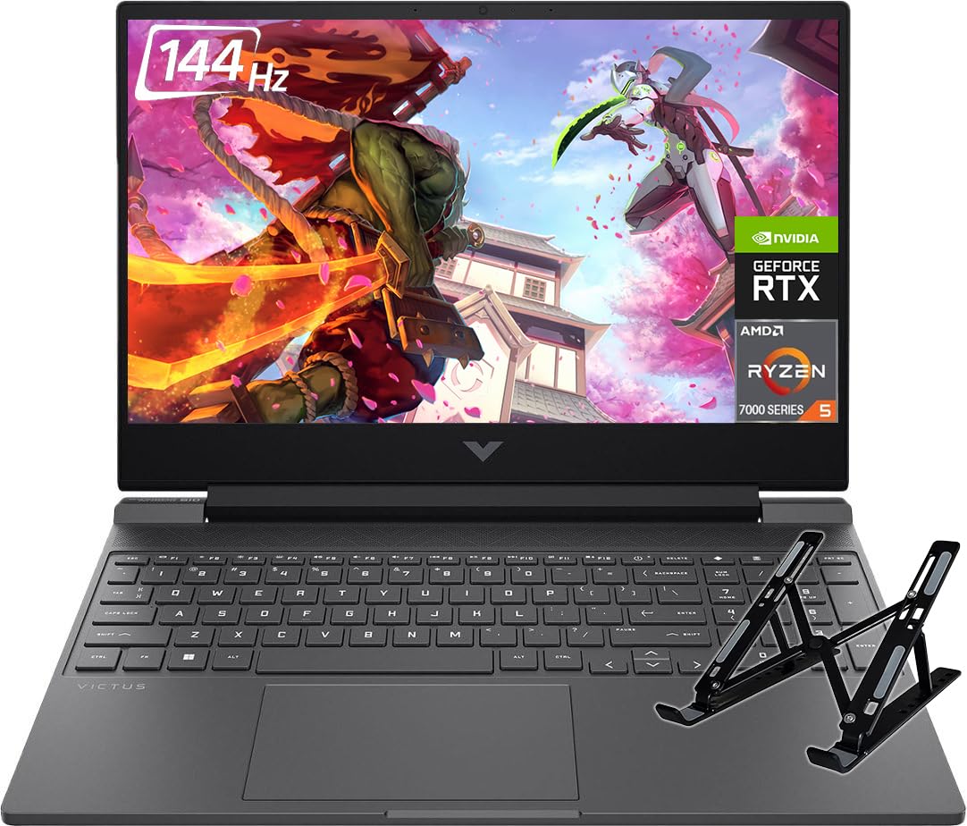 HP Victus 15 Gaming Laptop, 15.6 FHD IPS 144Hz Display, 6-Core AMD Ryzen 5 7535HS (Beat i7-11800H), 64GB RAM, 1TB SSD, NVIDIA Ge