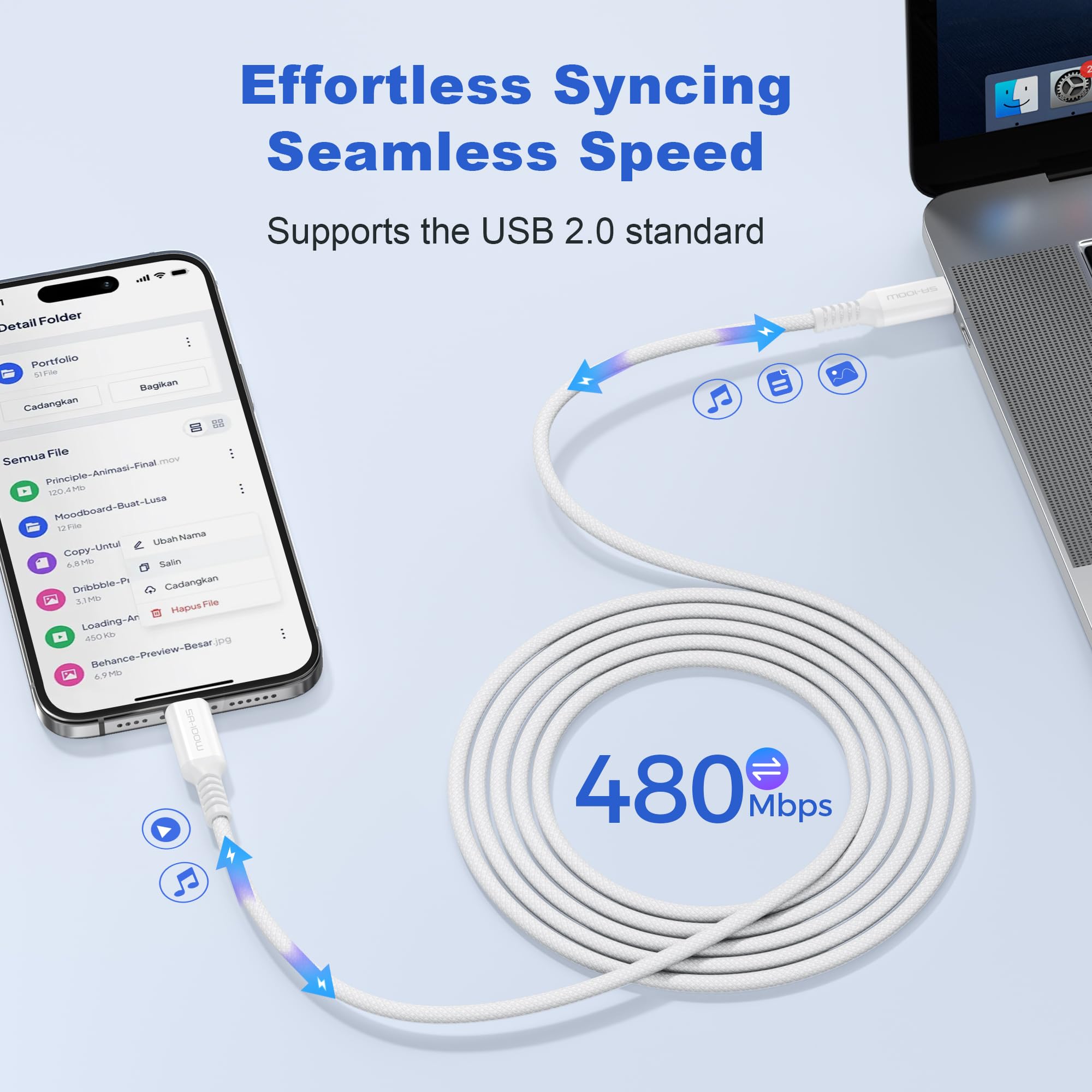 Basesailor Usb C To Type C 100W Charger Cable 1Ft/2Pack,Power Delivery Fast Charging Pd For Iphone 16 15 Pro Max,Macbook,Ipad Pr