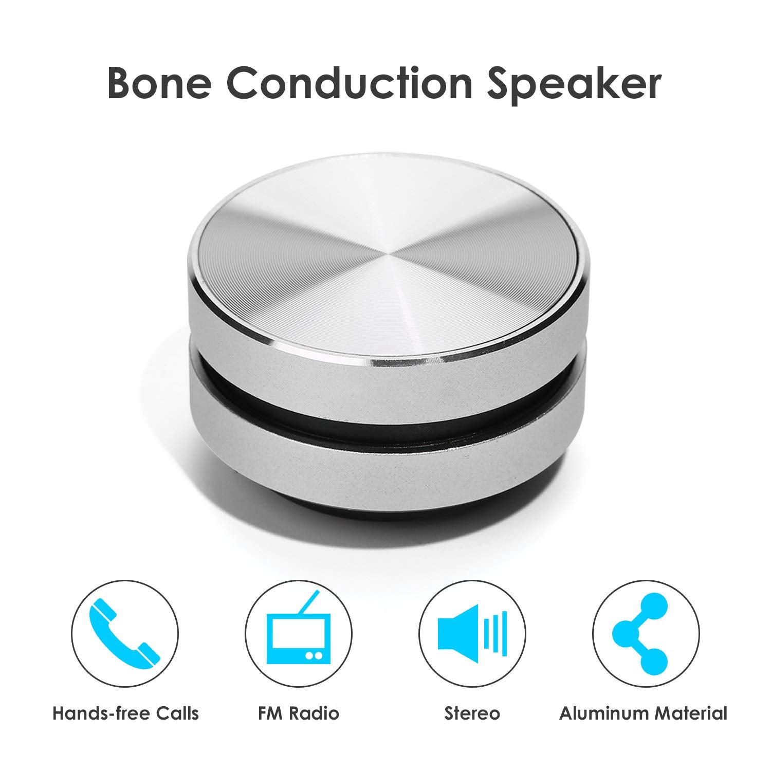 Bone Conduction Speaker, True Wireless Speakers Mini Portable Stereo Sound Creative Speaker Compatible With Iphone, Ipad, Samsun