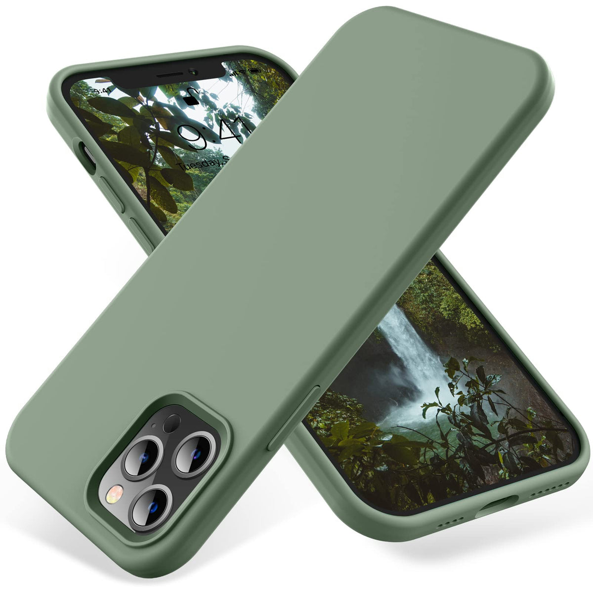 Otofly Designed For Iphone 12 Pro Max Case,[Silky And Soft Touch Series] Premium Soft Liquid Silicone Rubber Full-Body Protectiv