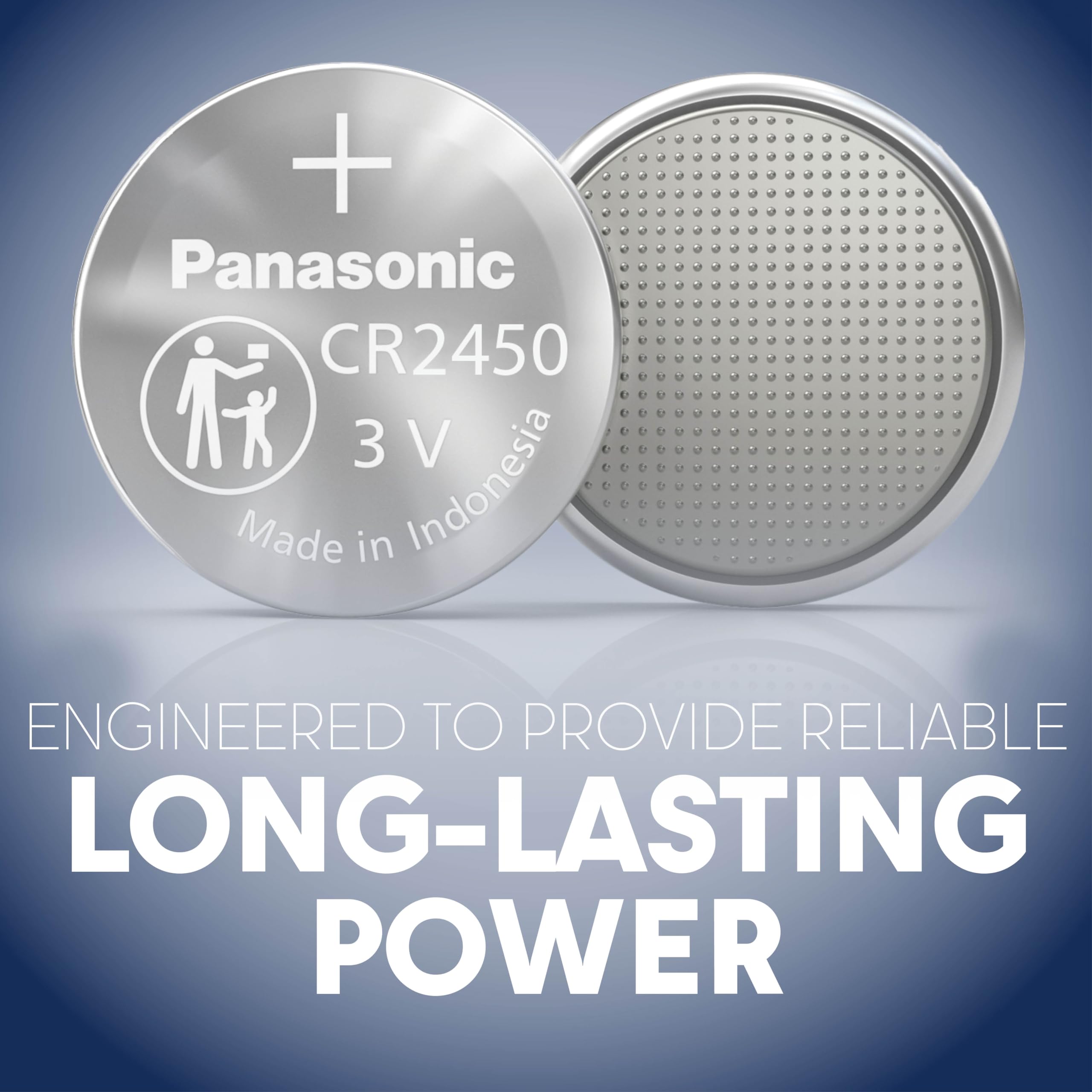Panasonic Cr2450 3.0 Volt Long Lasting Lithium Coin Cell Batteries In Child Resistant, Standards Based Packaging, 1 Battery Pack