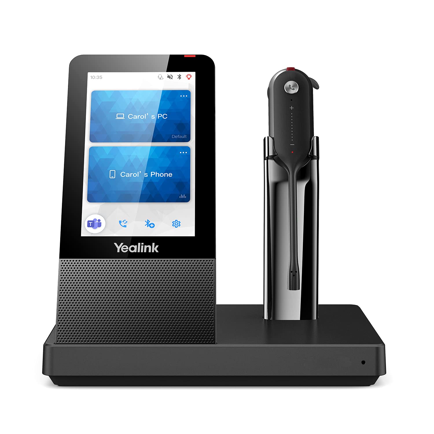 Yealink Wireless DECT Headset WH67,Office Single Ear (Mono) Bluetooth Headset to Desk Phone,Cell Phone and PC,Compatible with Zo