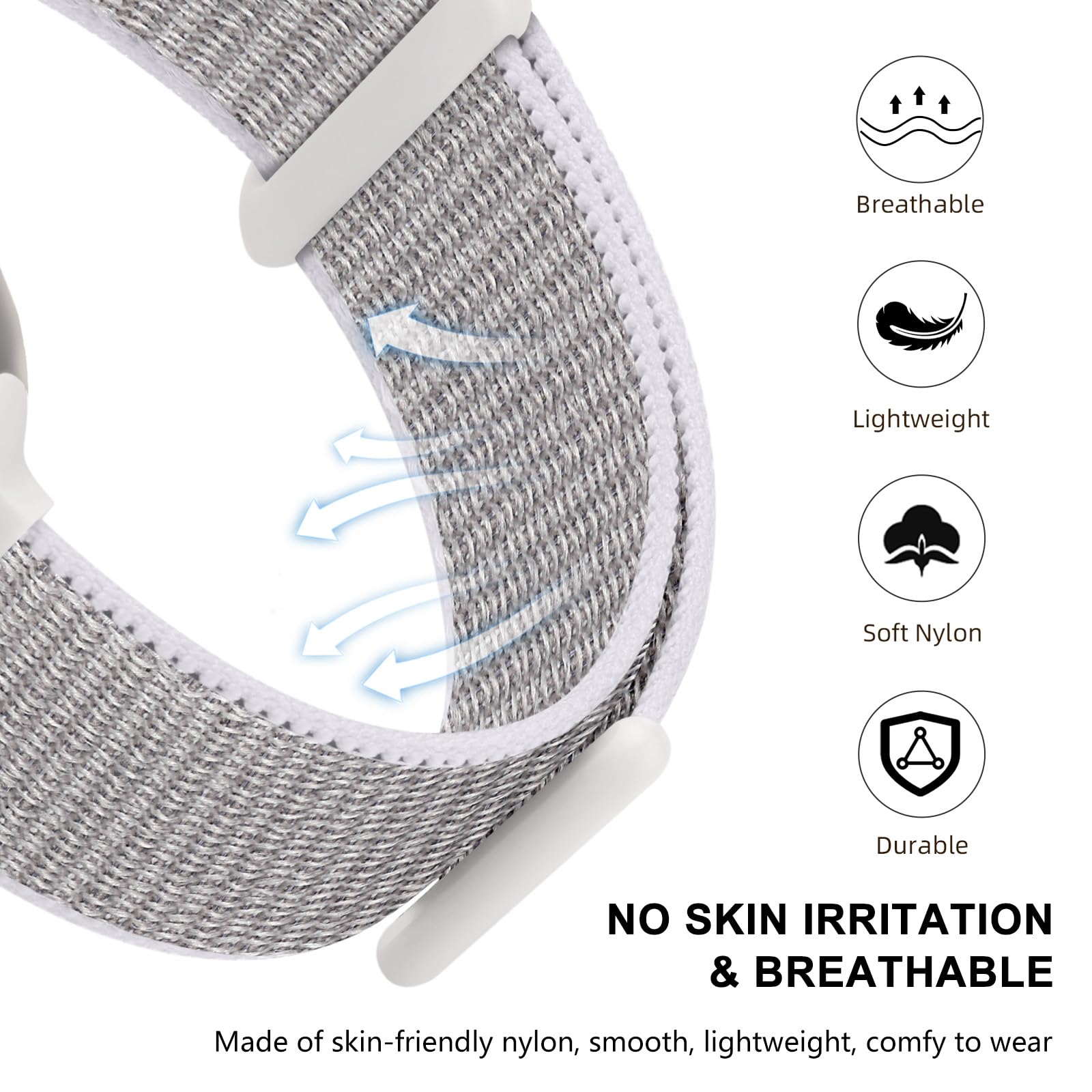 Getino Nylon Band Compatible With Apple Watch Bands 40Mm 41Mm 38Mm 42Mm 46Mm 44Mm 45Mm 49Mm Women Men, Breathable Soft Weave Str