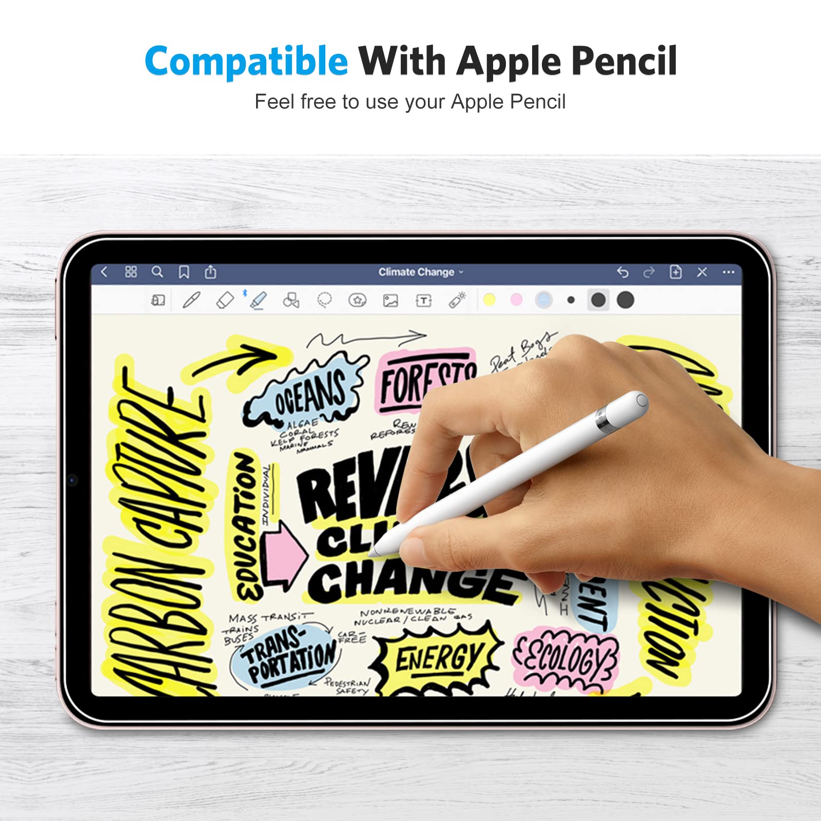 Omoton [3 Pack] Screen Protector For Ipad Mini 6 (6Th Generation, 8.3 Inch)   Tempered Glass For Ipad Mini 6Th Generation 2021,