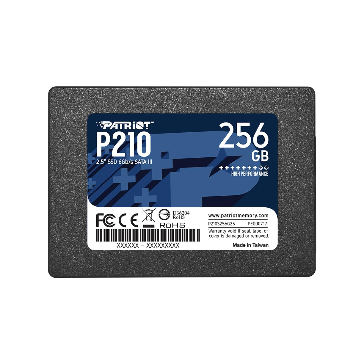 Patriot Memory P210 SATA 3 256GB SSD 2.5 Inch Internal Solid State Drive - P210S256G25
