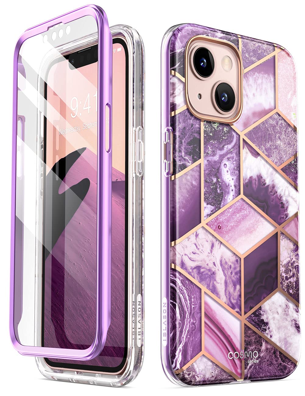 iBlason Cosmo Series Case for iPhone 13 Mini 5.4 inch (2021 Release), Slim FullBody Stylish Protective Case with Builtin Scre