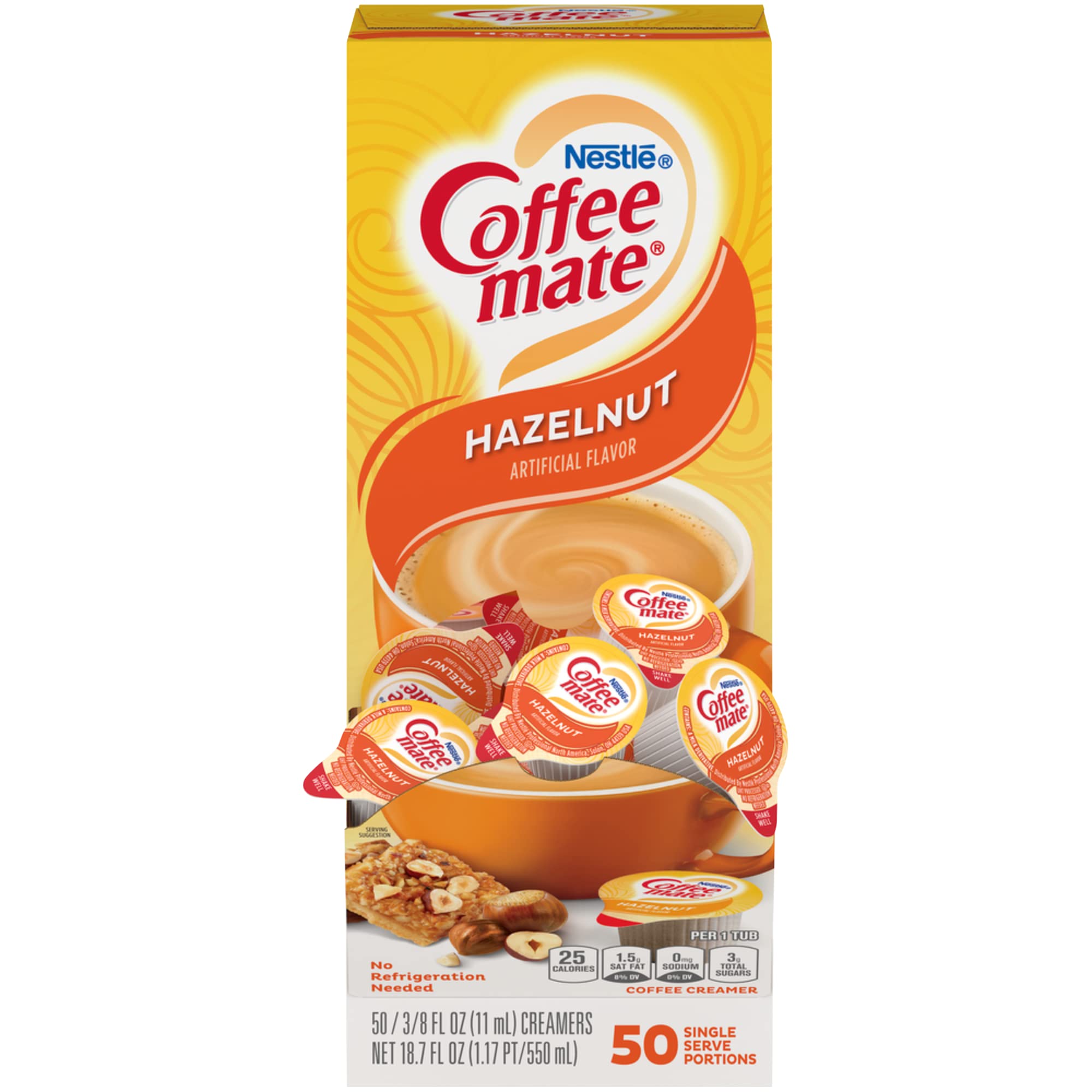 Hazelnut Creamer, 0.375Oz, 50/Box
