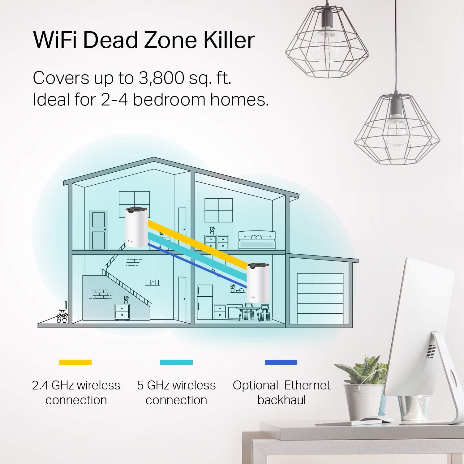 Tp Link Deco Whole Home Mesh Wifi System (Deco S4)   Up To 3,800 Sq.Ft. Coverage, Ac1900 Wifi Router And Extender Replacement, P