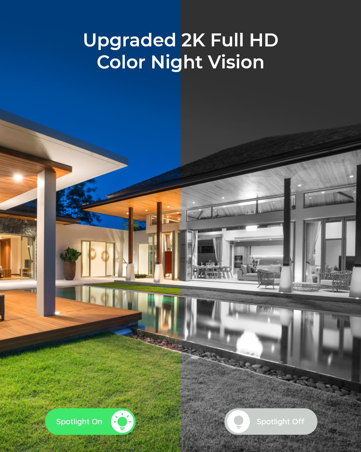 Reolink Wireless Outdoor Security Camera Lumus 2K, Upgraded 4Mp Spotlight Color Night Vision, 2.4/5Ghz Dual Band Wifi Plug In Camera, Smart Person/Vehicle/Animal Detection, Two Way Talk, Local Storage