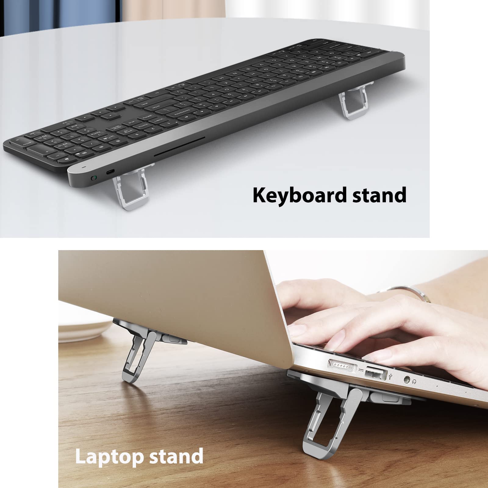 Nillkin Computer Keyboard Stand For Desk With 3 Adjustable Angles, 2Pcs Laptop Stand Keyboard Riser For Macbook Pro/Air, Samsung