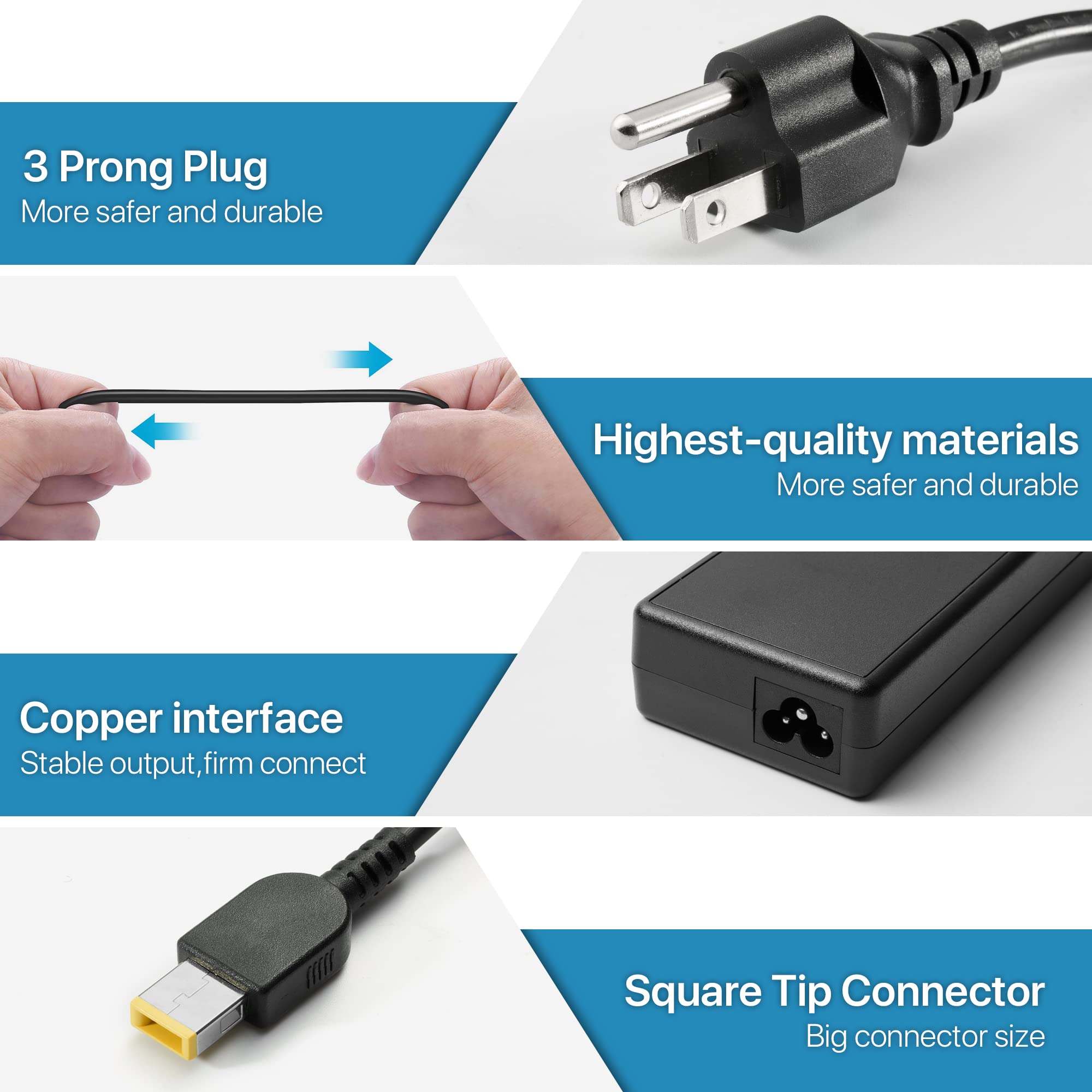 135W Laptop Charger For Lenovo Thinkpad X1 Extreme P1 P15V T15P Gen 1 2 3 4 Ideapad L340 3 15 4X20E50558 888015027 Adl135Ndc3A A