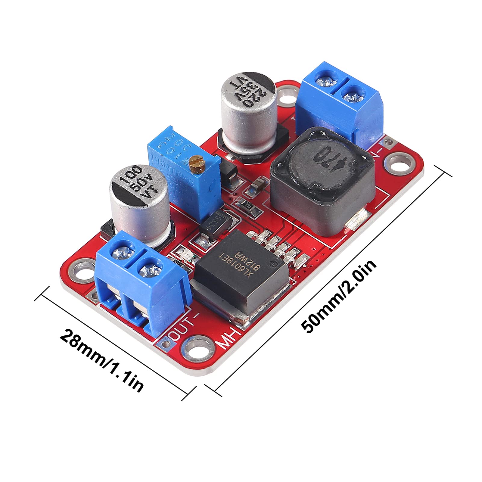 Dweii 4Pcs Xl6019 5A High Power Current Dc To Dc Step Up 5V 6V 12V 24V 3 35V To 5 40V Converter Adjustable Voltage Regulator Pow