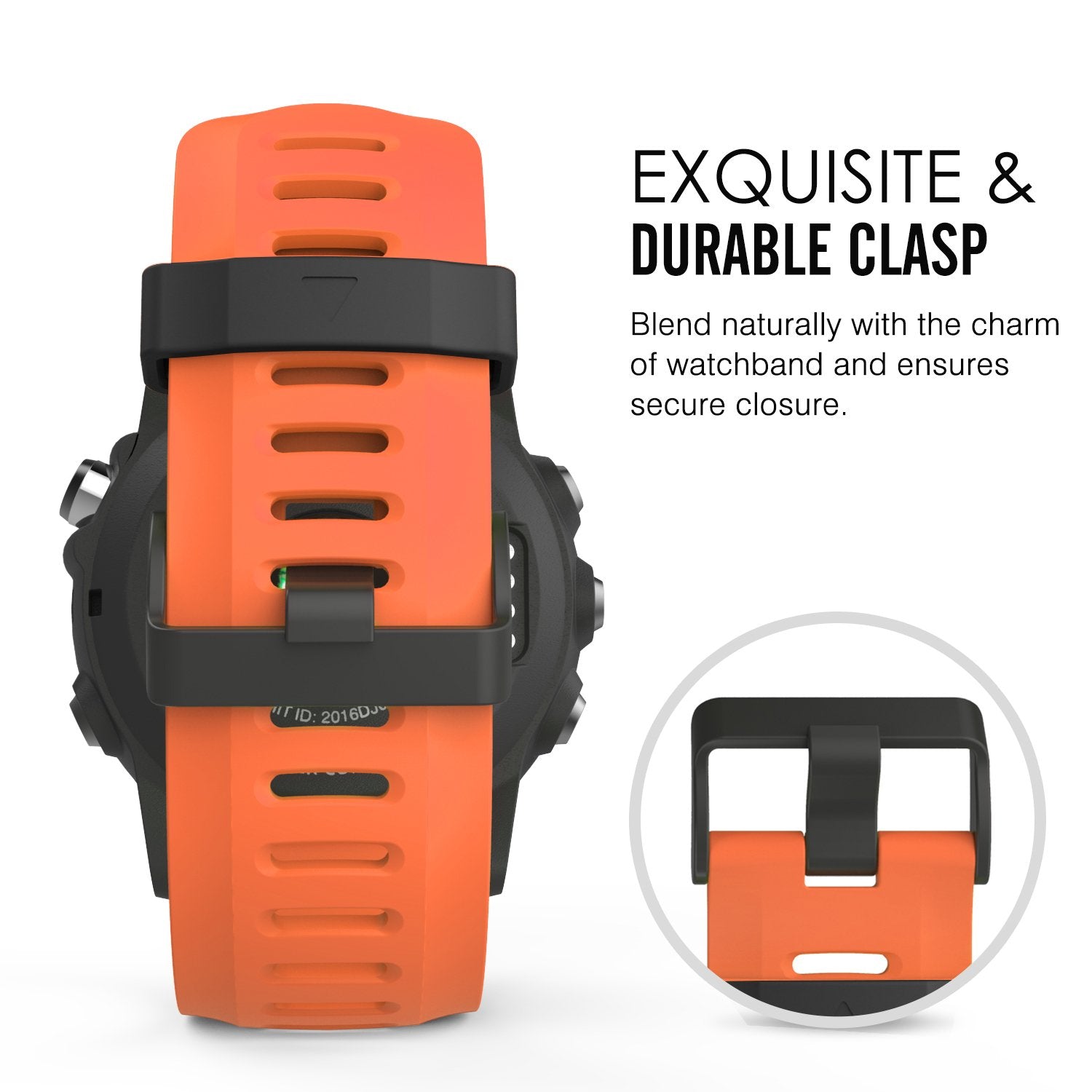 Moko Band Compatible With Garmin Fenix 3/Fenix 5X, [6Pack] Soft Silicone Replacement Watch Band For Garmin Fenix 3/Fenix 3 Hr/Fe