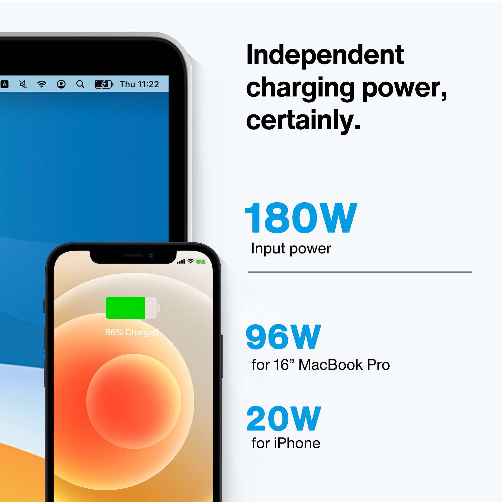 Macbook Pro Docking Station With 180W Power Adapter, Ivanky 12 In 2 Dual 4K@60Hz Usb C Docking Station For Macbook Pro/Air Thund