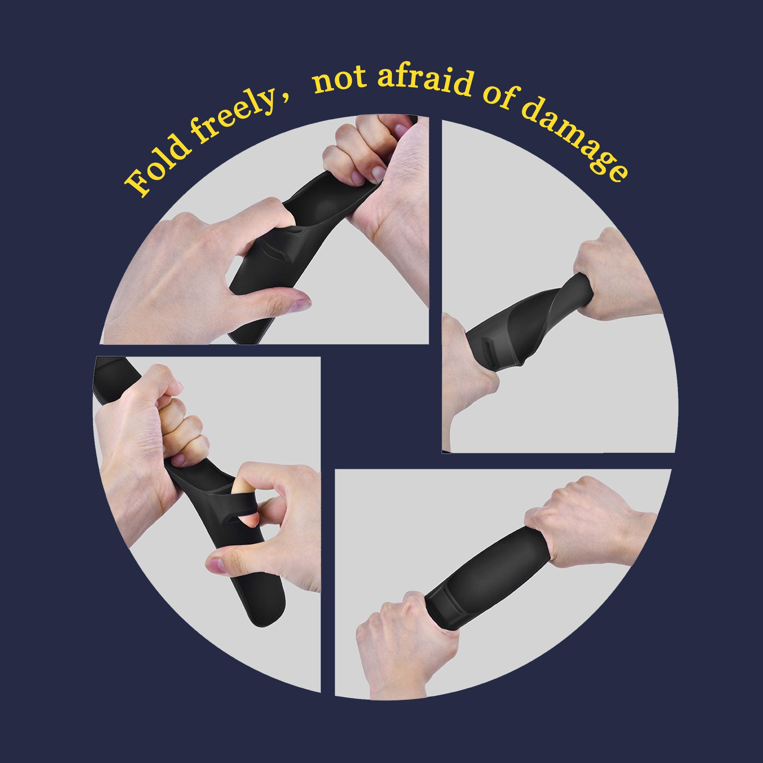 Teaieei 2 Pack Razor Case For Travel Silicone Safety Waterproof For Gillette Parker Merkur Soft Shaver Case Carrying Cover Bag