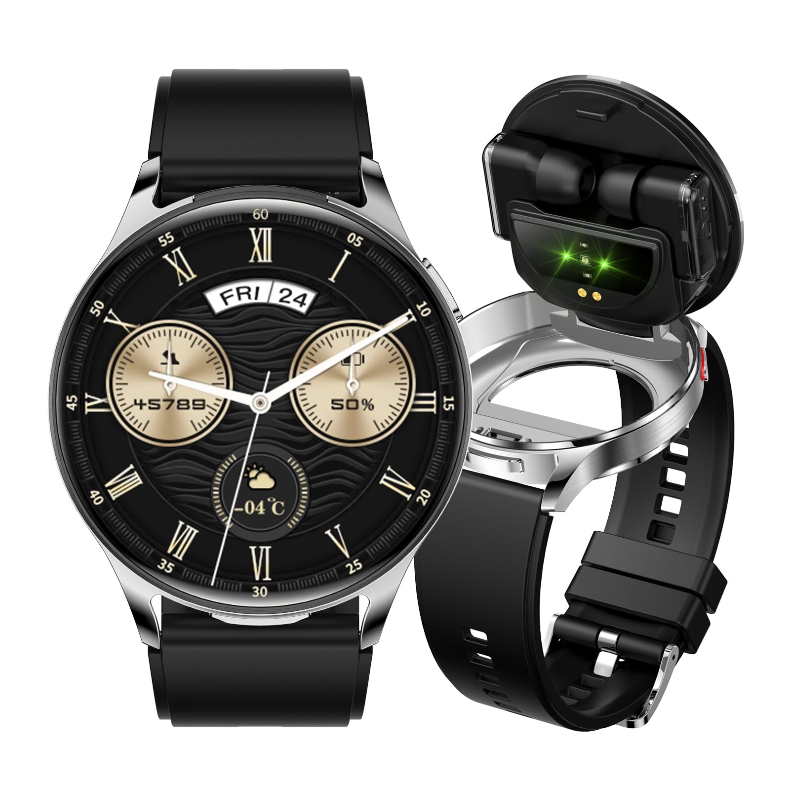 Alliget Smart Watch With Earbuds, 2 In 1 Bluetooth Smartwatch, 1.39'' Hd Ips Screen Smartwatch For Men Women, Fitness Tracker Lo