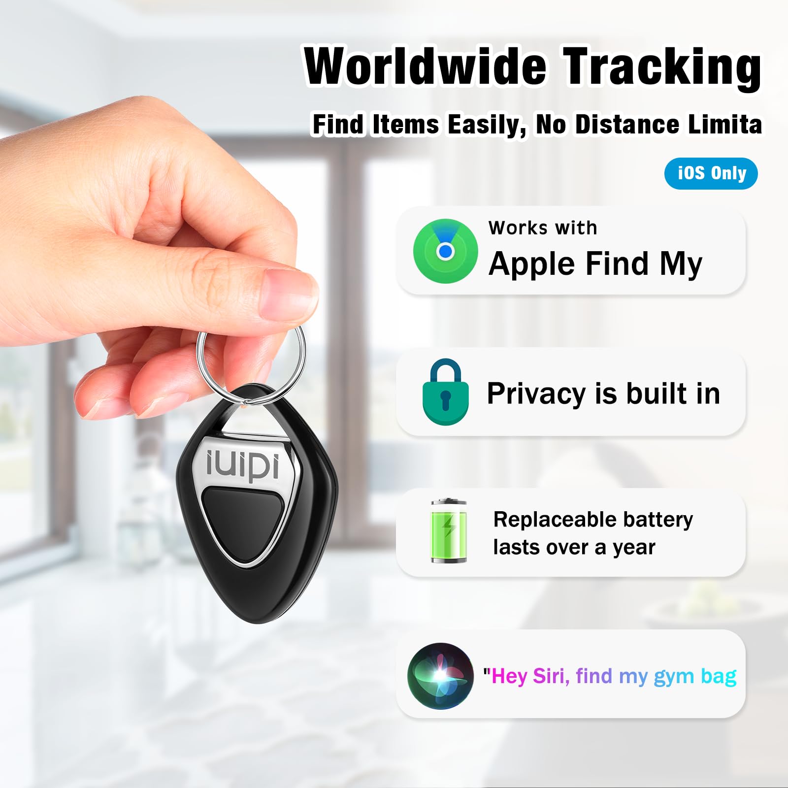 Air Tags 4 Pack, Ios Only Key Finder Works With Apple Find My, Bluetooth Tracker Tag, Gps Luggage Tracker, Item Finder Tracking