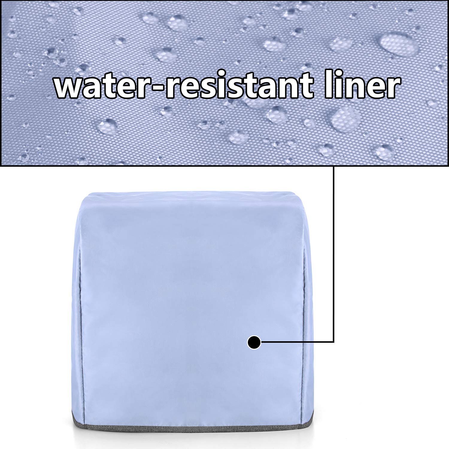 Yarwo Stand Mixer Cover Compatible With 6 8 Quart Kitchenaid Mixer, Protective Dust Cover With Top Handle And Pockets For Access