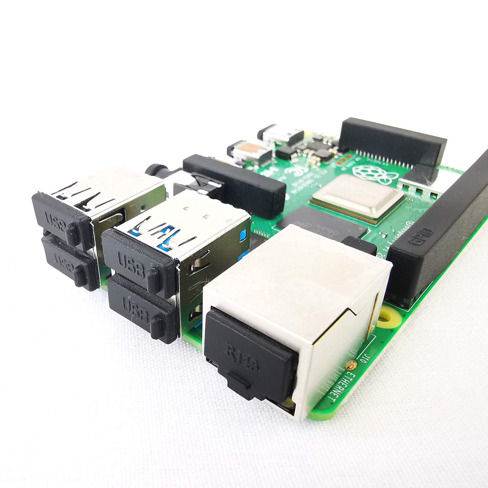 Dslrkit Anti Dust Plug For Raspberry Pi 4 4B Stopper Cover Gpio Usb Mipi Dsi Csi Hdmi, Color Black