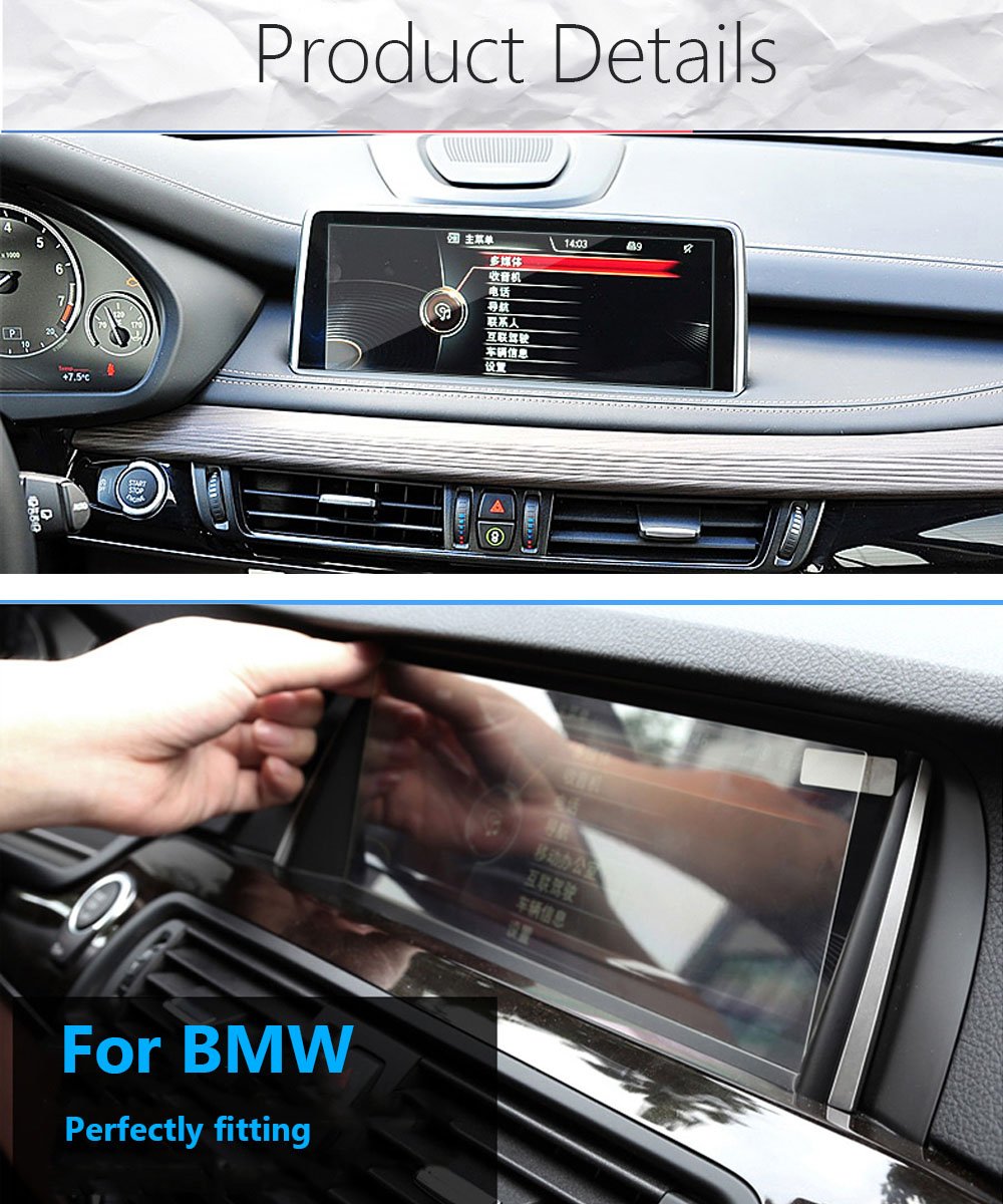 Ttcr Ii Navigation Display Screen Protector 10.2 Inch For Bmw 5 Series G30/G31/G38 2017 2020, Console Touchscreen Tempered Glass Protective Film Compatible With Bmw 525 528 530 535 540 550 M550I