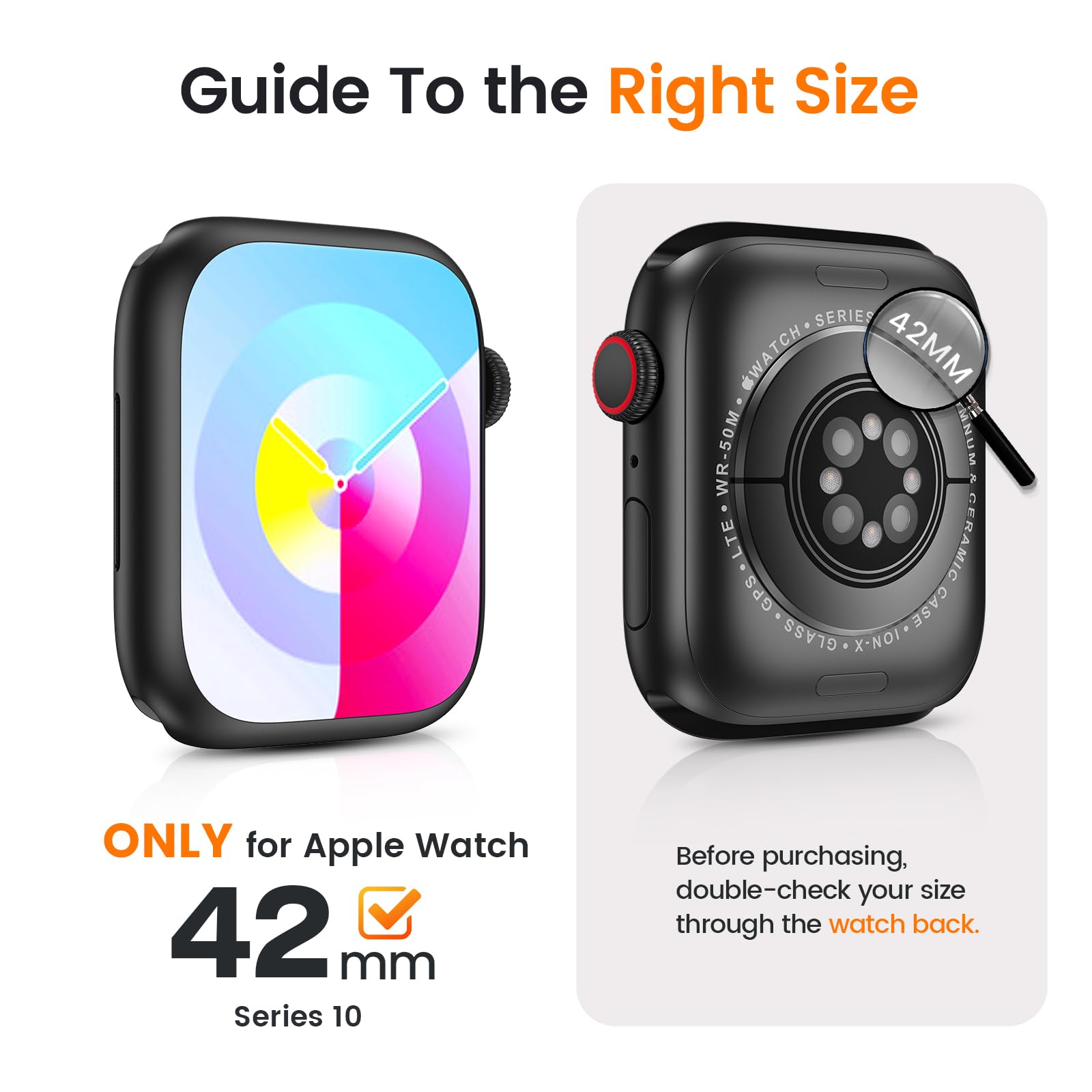 [2 Pack] Goton Bumper Case For Apple Watch Series 10 42Mm, Ultra Thin Soft Tpu Shockproof Case Cover Bumper Protector For Iwatch