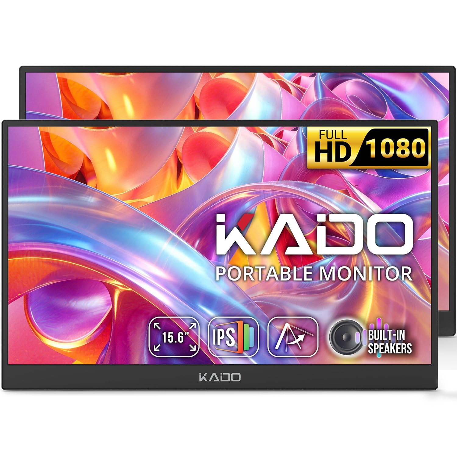 Kado 2-Pack 15.6 Inch 1080p FHD Ultra-Slim Laptop Monitor Second Display