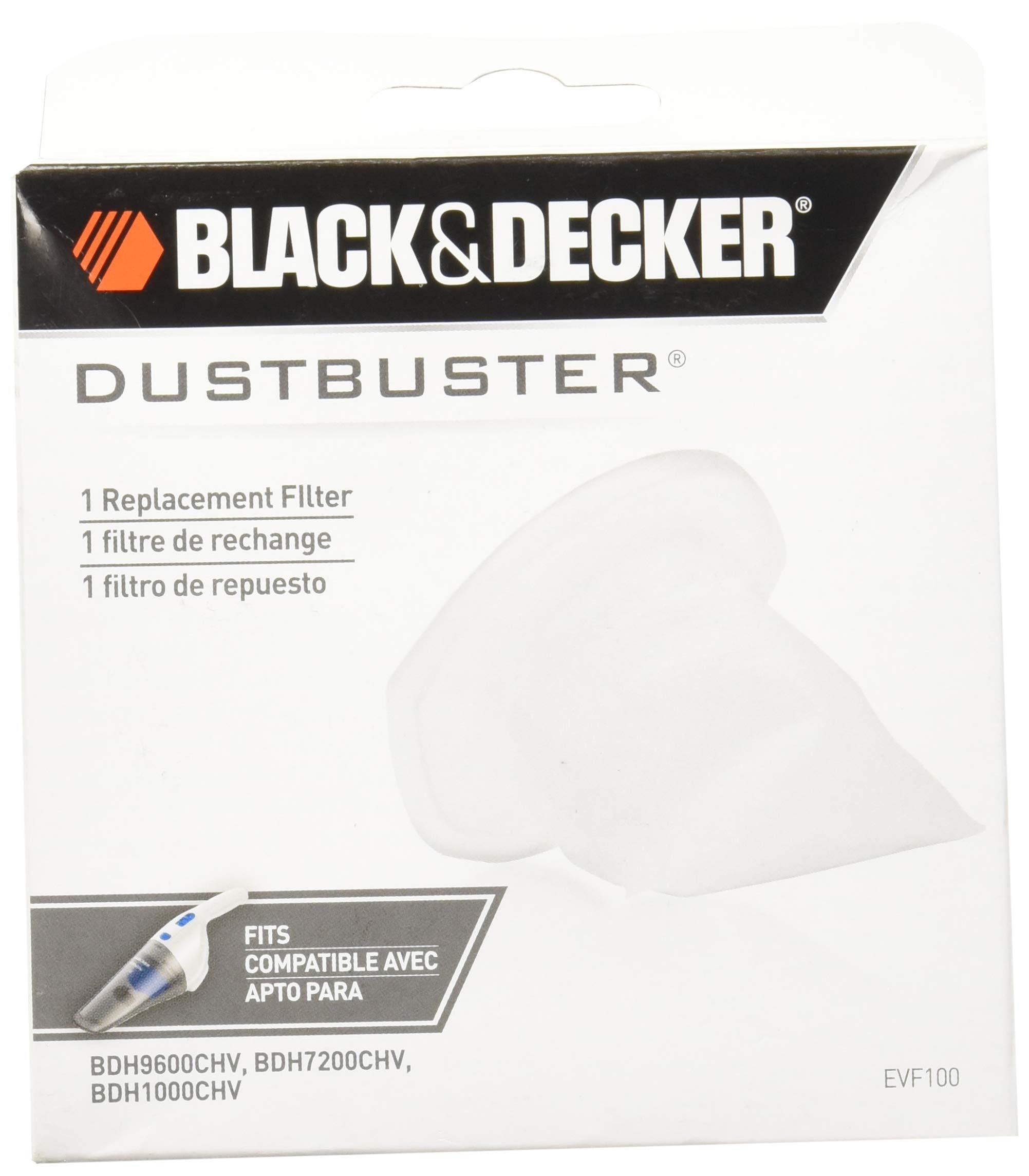 Black & Decker Evf100 Cordless Hand Vacuums Replacement Filter