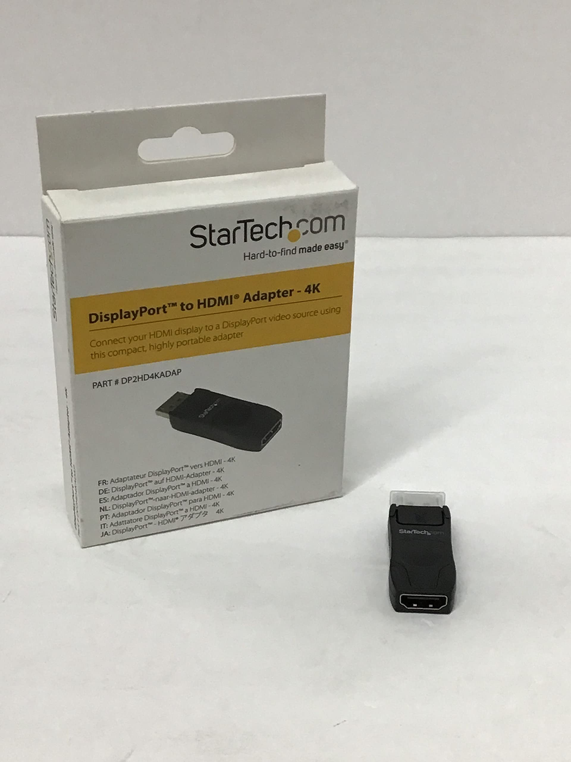 Startech.Com Displayport To Hdmi Adapter   4K 30Hz Compact Dp 1.2 To Hdmi 1.4 Video Converter   Dp++ To Hdmi Monitor/Tv   Passiv