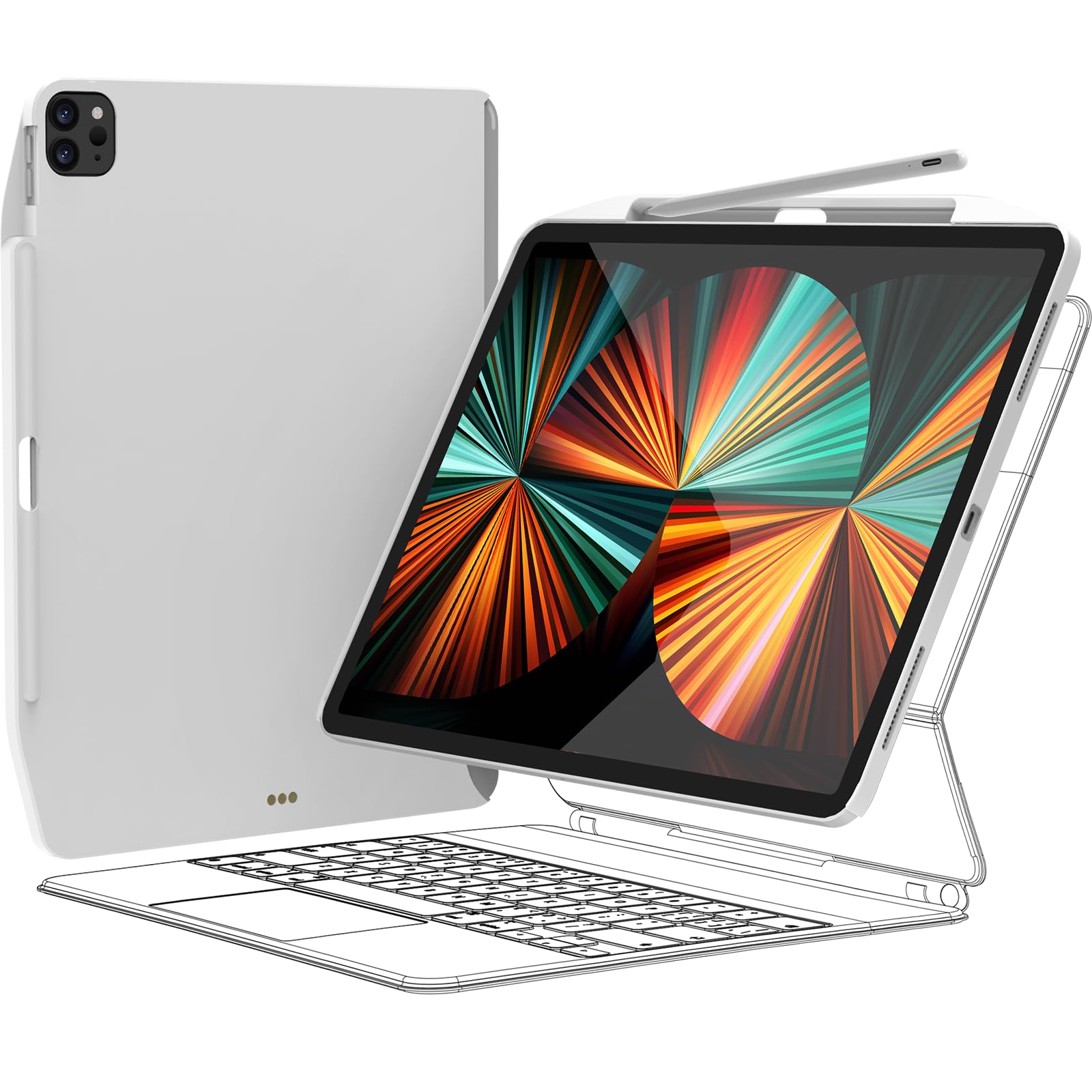 Switcheasy Coverbuddy Lite For Ipad Pro & Ipad Air Case, Work With Magic Keyboard & Smart Keyboard Folio (Keyboard Not Included)