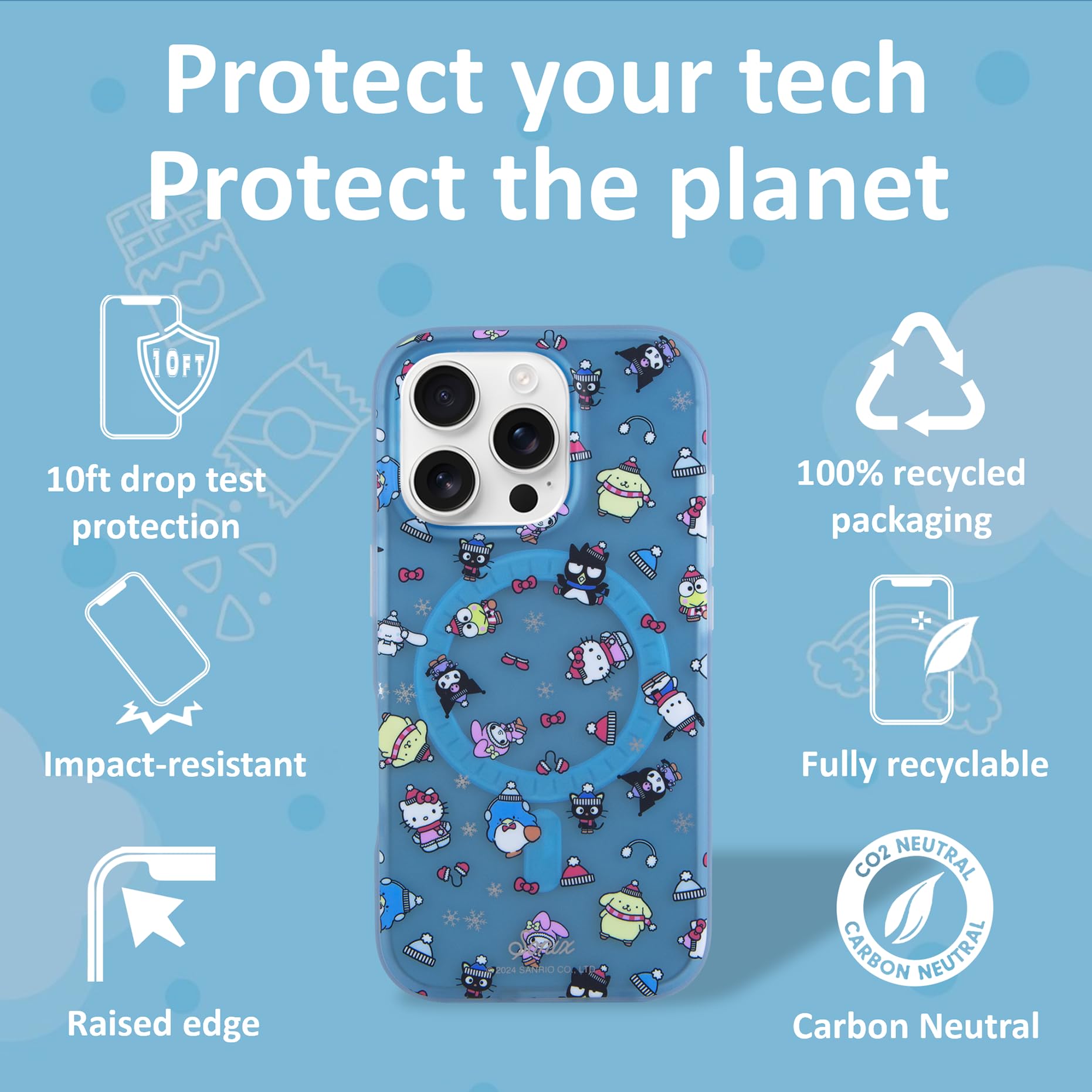 Sonix X Sanrio Case For Iphone 16 Pro Max | Compatible With Magsafe | 10Ft Drop Tested | Hello Kitty And Friends Aspen