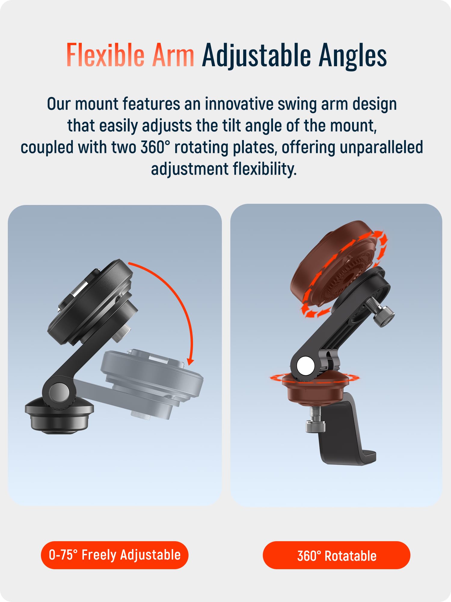 Sincetop Motorcycle Rearview Mirror Phone Mount - Motorbike Phone Holder- Series Q [ Quad ] Quick Release Aluminum Moto Atv Scoo