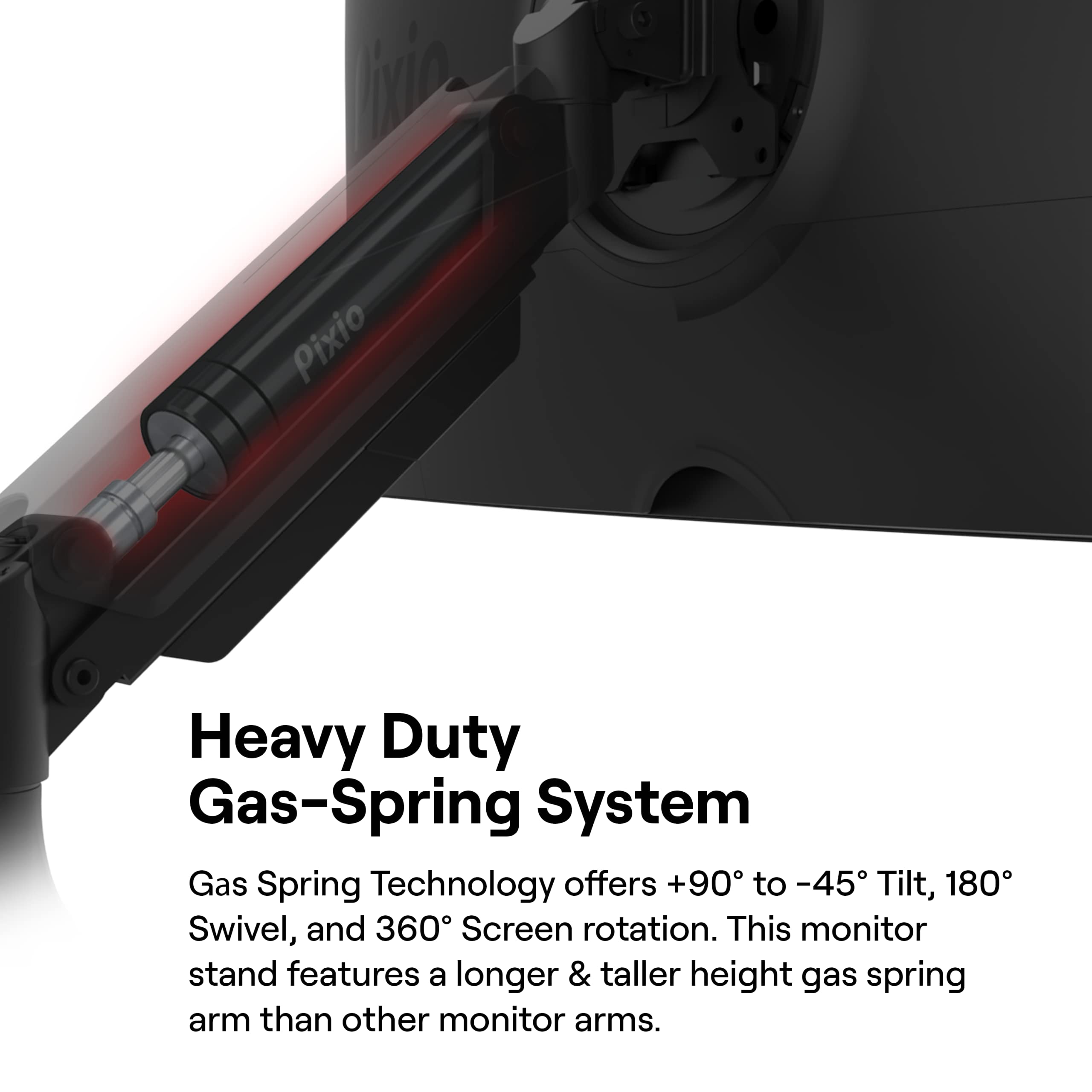 Pixio Ps2D Ultrawide Heavy Duty Premium Dual Monitor Arm Stand Desk Mount   Fits Up To 35 Inches Two Monitors, Weights Up To 33 Lbs Each, Height Adjustable, Compatible With Vesa 75X75Mm 100X100Mm