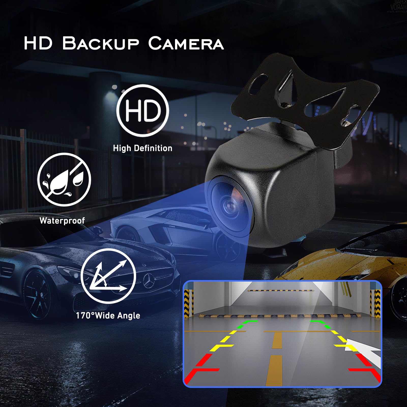 Eversecu 7 Inch Touch Screen Car Stereo & Backup Camera, Apple Carplay Android Auto, Portable Car Radio With Bluetooth Hands Fre