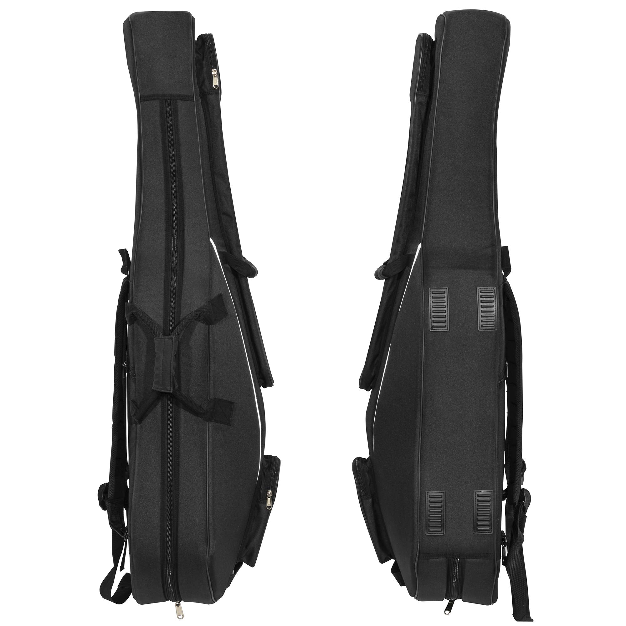Mi&Vi Cb-5005 Travel Cello Soft Case Gig Bag (1/4 Size) With Multiple Pockets And Adjustable Backpack Straps | Thick 20Mm Paddin