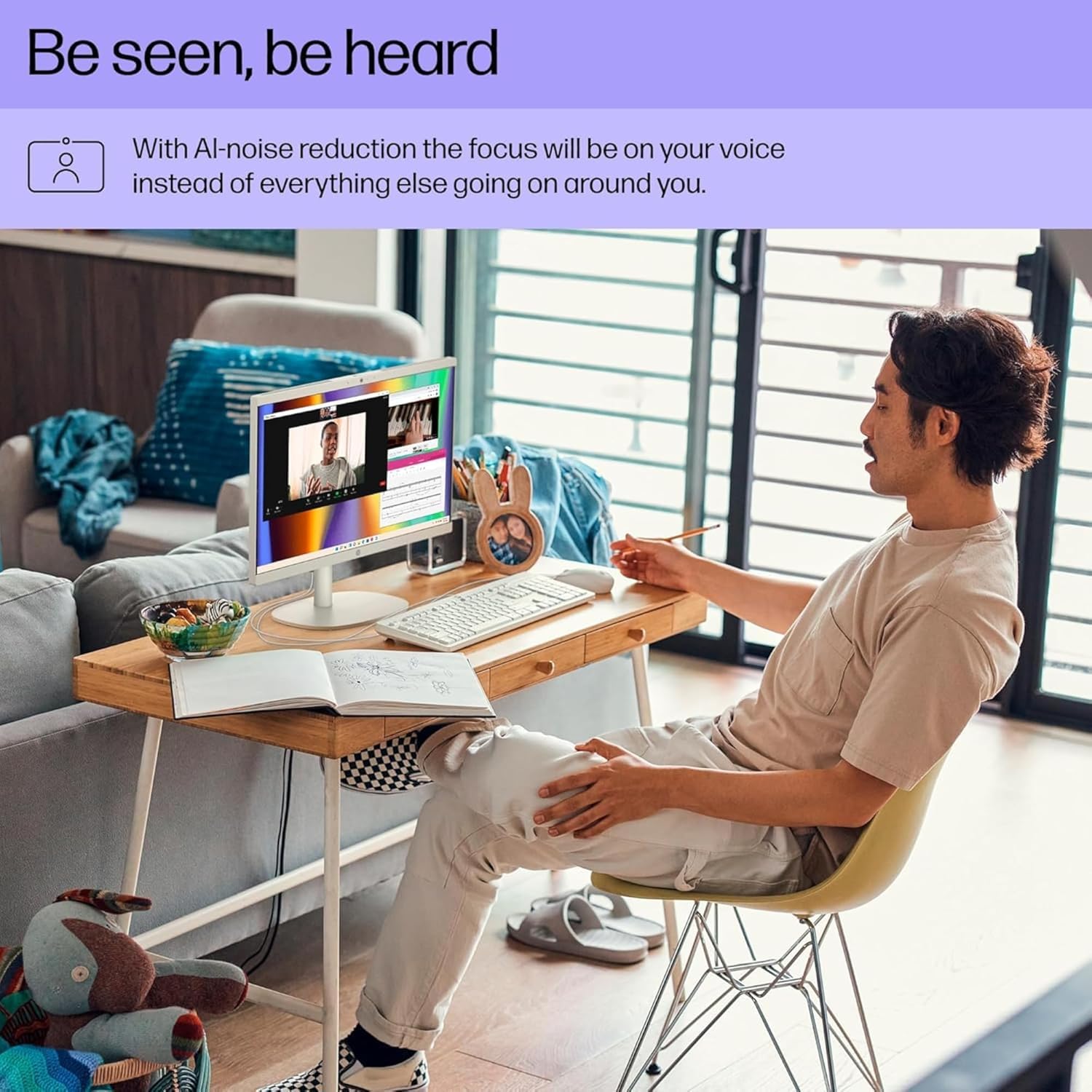 Hp 22 Inch All-In-One Desktop Pc  The New Version And Look  Microsoft Office License Included  32 Gb Ram  1 Tb Pcie Ssd  Fhd Dis