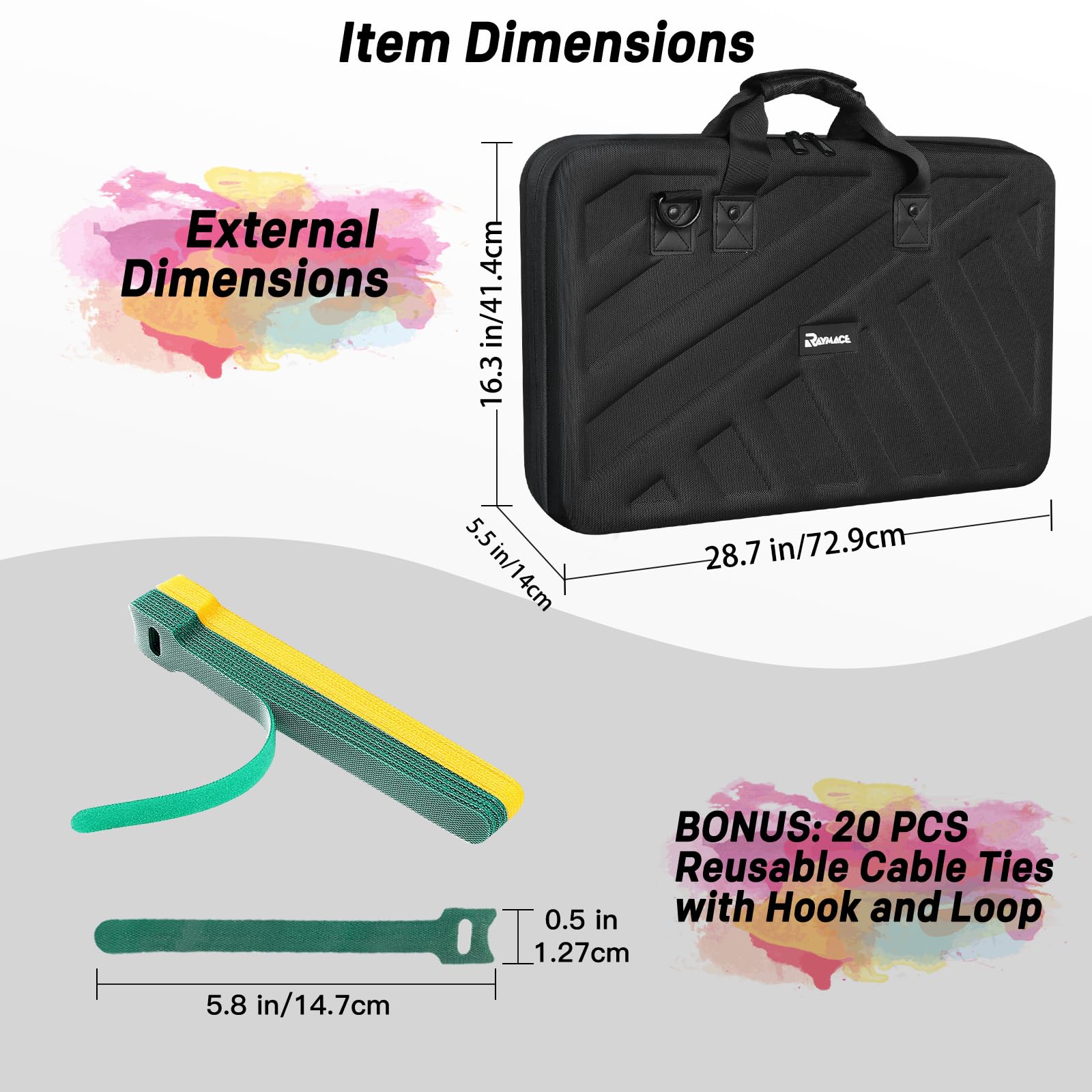 Raymace Hard Eva Dj Controller Case,Storage Case Fits Pioneer Ddj 1000,1000Srt,Protective Travel Storage Bag(28.7X 16.3 X 5.5 In