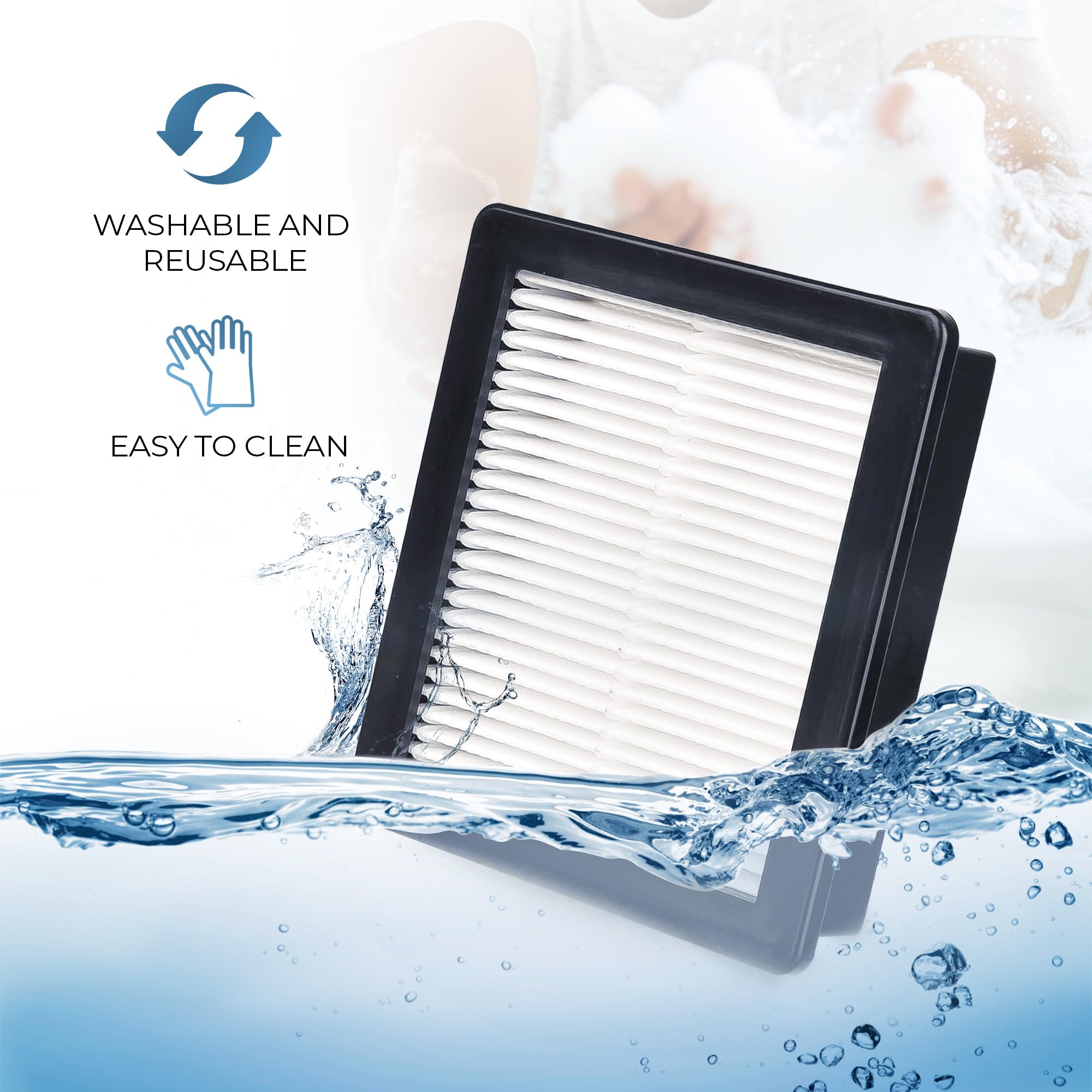 Fit On Proteam 107315 Hepa Replacement Filter Twin Pack, Hepa Media Vacuum Filter, Super Coach Pro 10, Super Coach Pro 6, Gofree