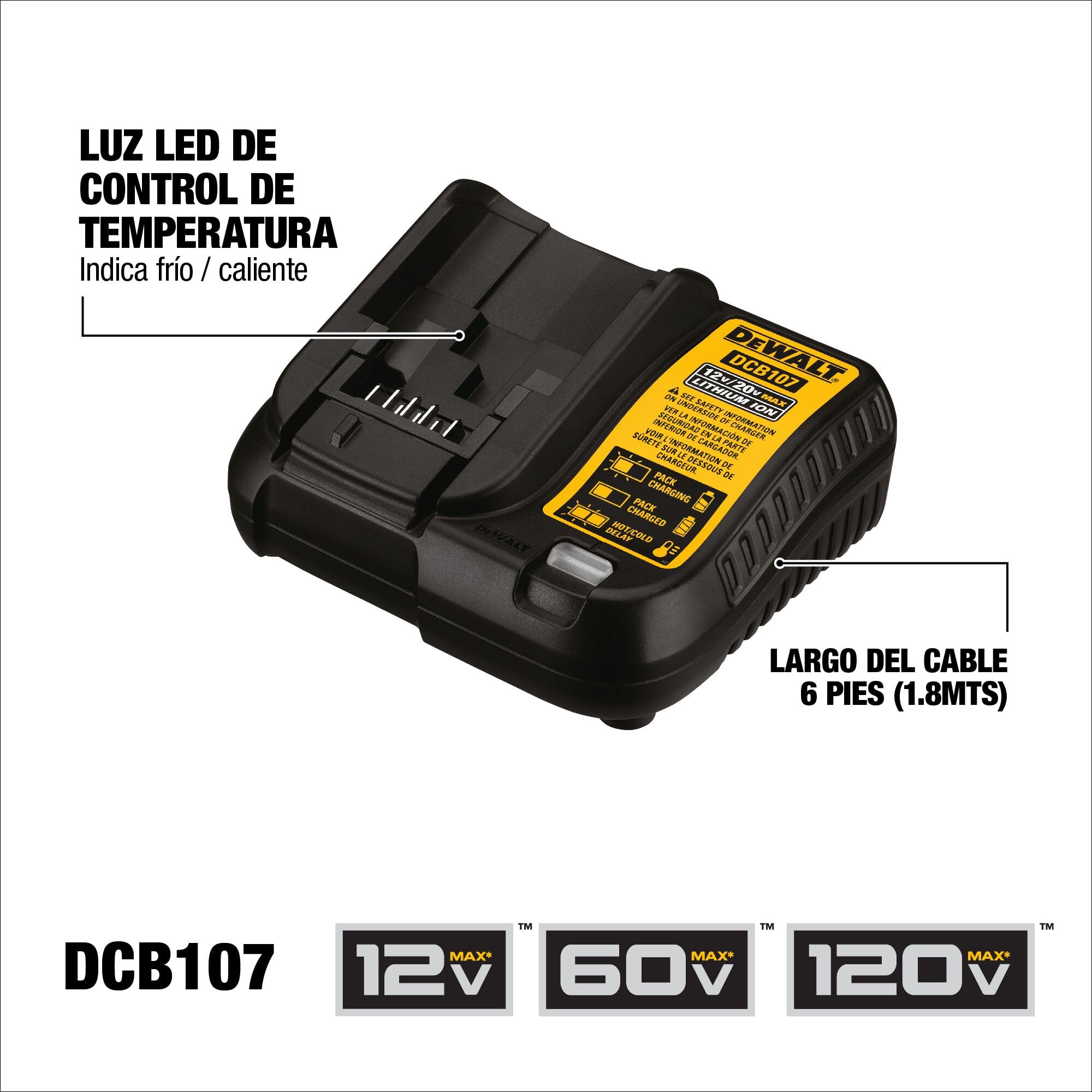 Dewalt Dcb107 12V/20V Max Lithium Ion Charger (Bulk Packed)