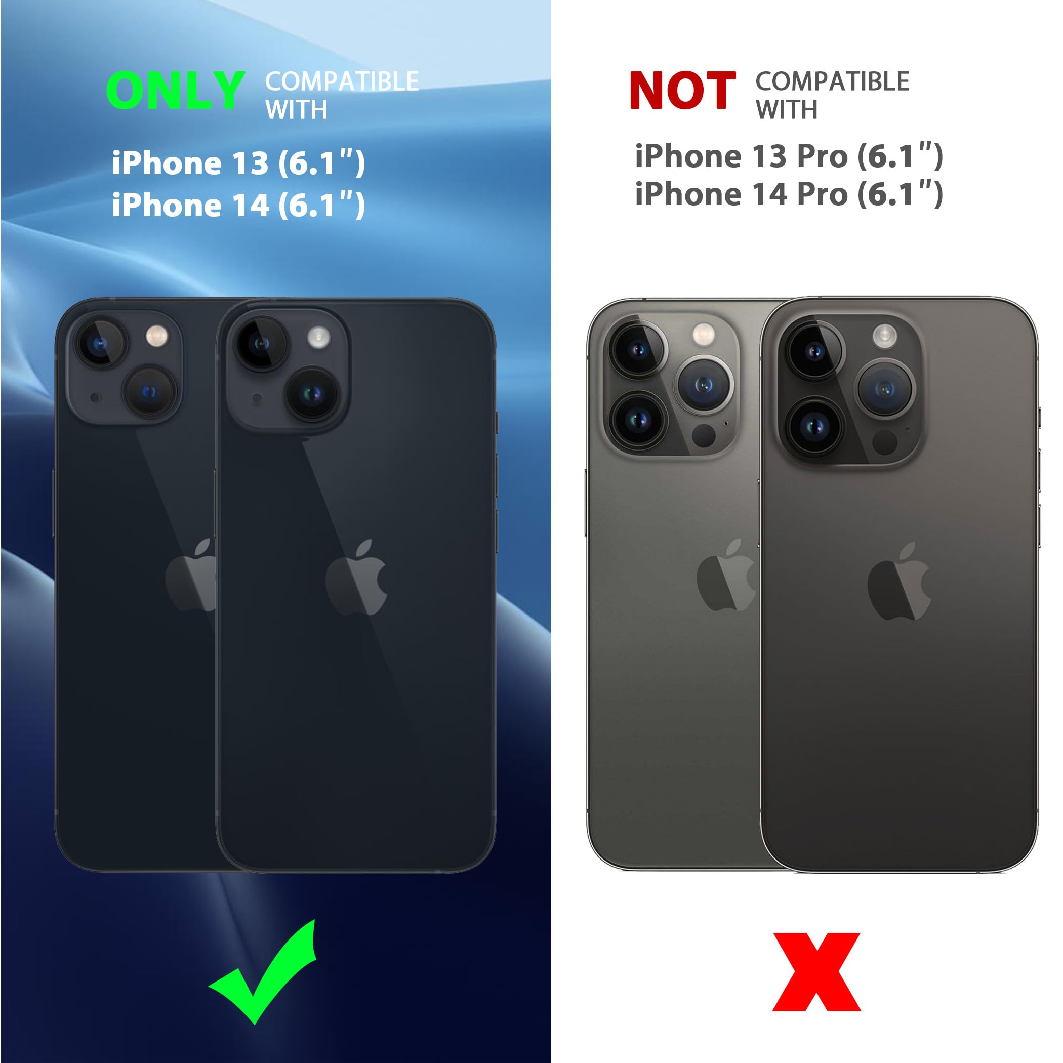 Cacoe Magnetic Case For Iphone 13 & Iphone 14 6.1 Inch Compatible With Magsafe & Magnetic Car Phone Mount,Tpu Thin Phone Cases C