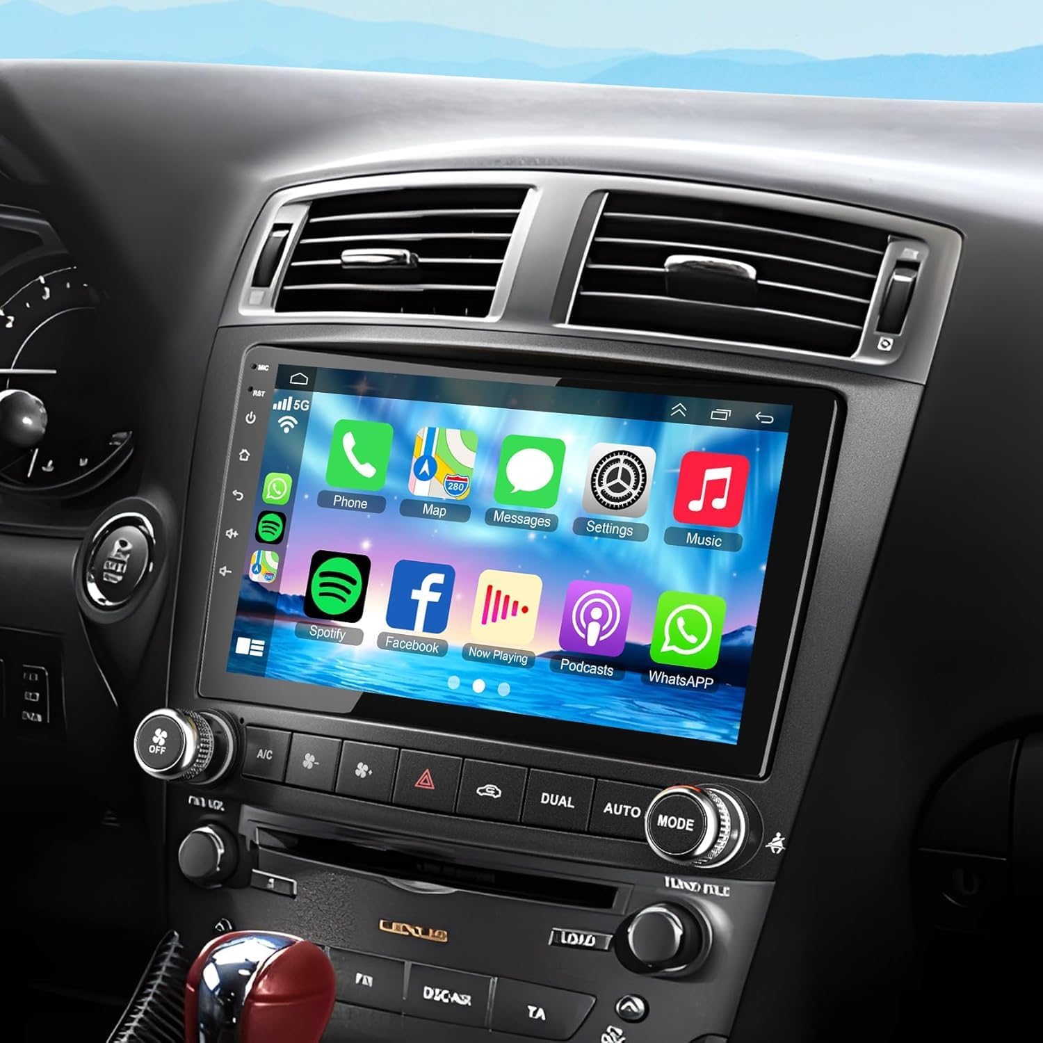 4G+64G Car Stereo Upgrade Radio for Lexus IS250 IS350 2006-2012, 10.1 Inch Touchscreen Android 12 Stereo Support Wireless Carpla