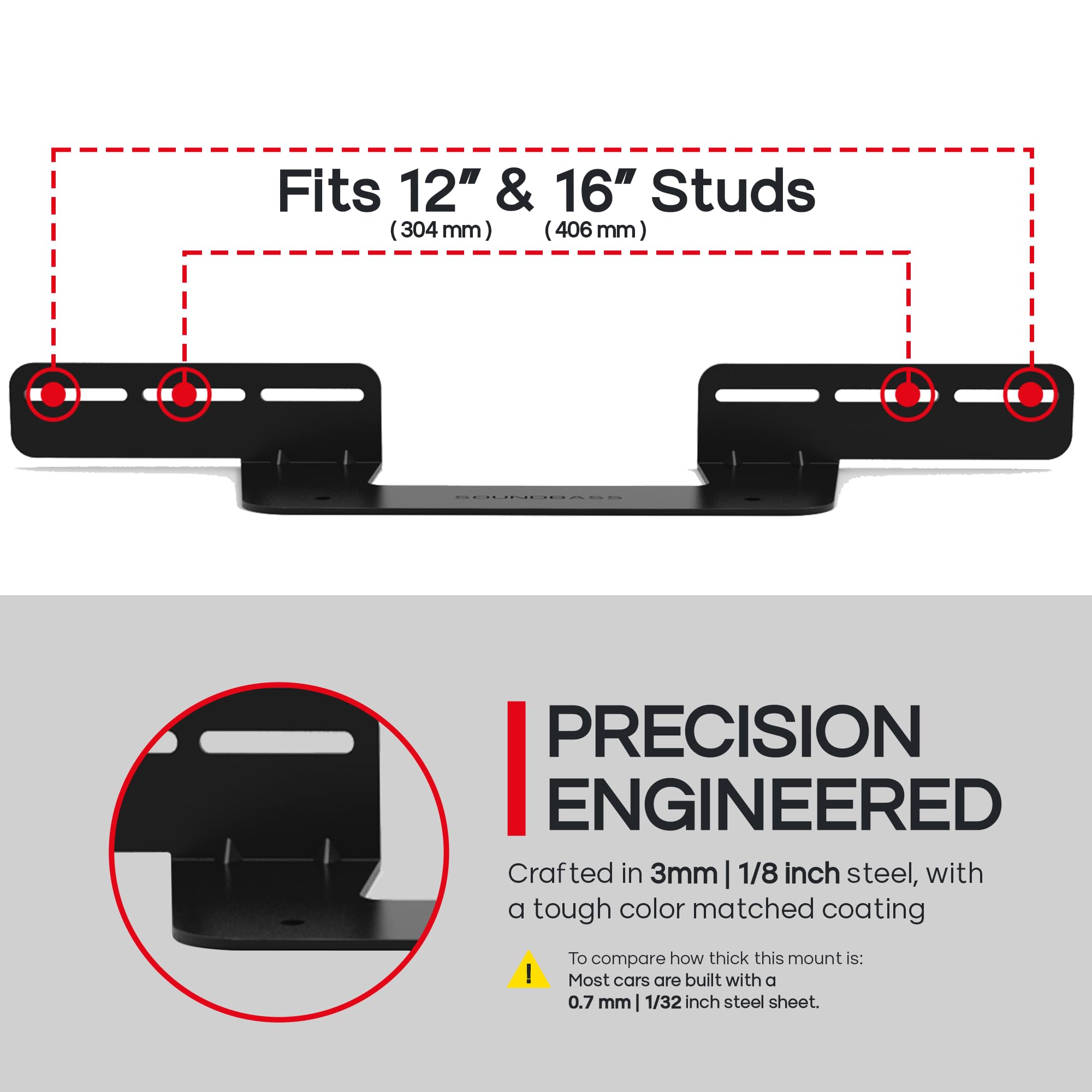 Soundbar Mount For Sonos Beam Compatible With Generation 1 & 2 Sonos Beam Sound Bar Includes All Necessary Mounting Hardware, Mo