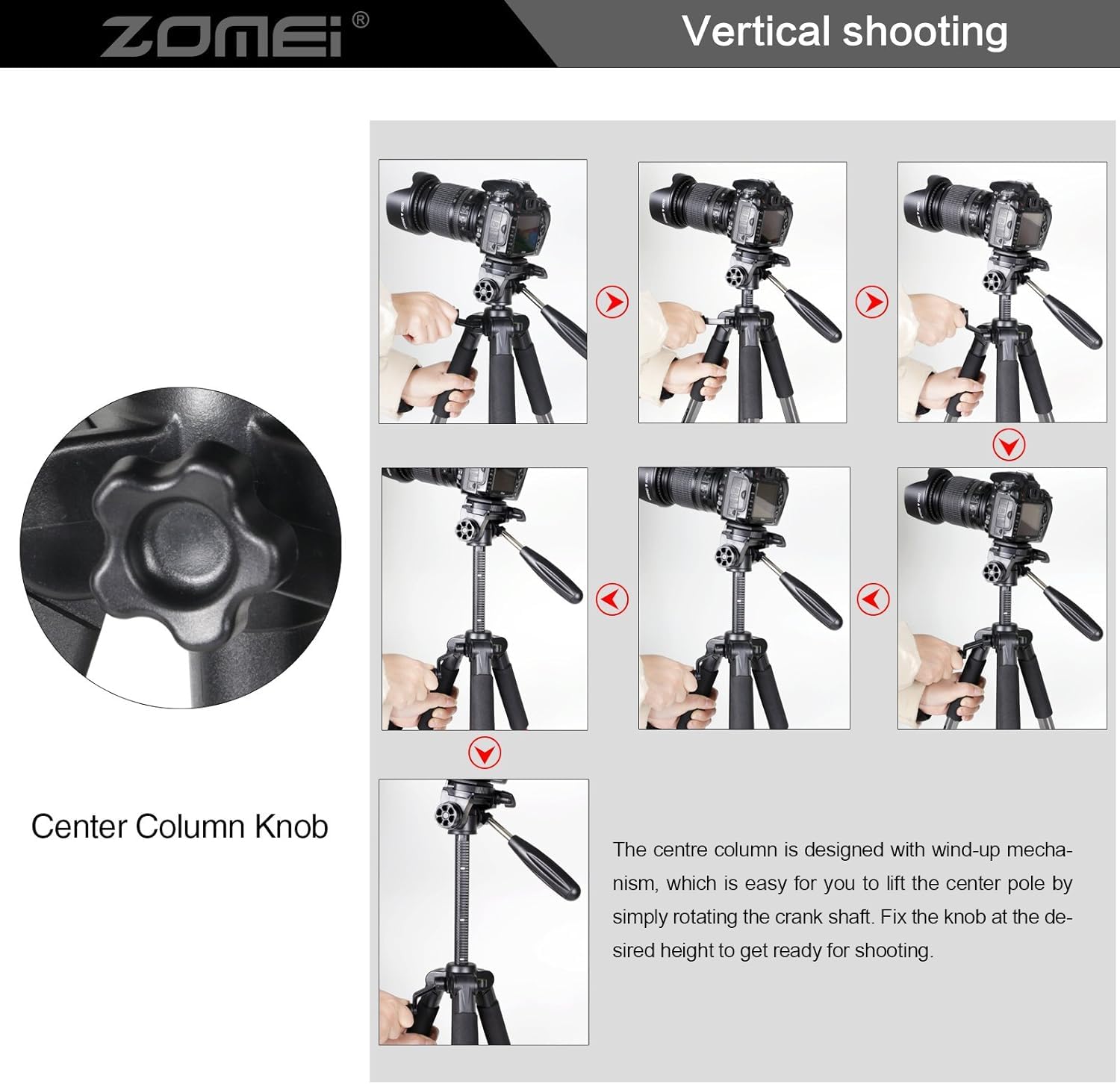Camera Tripod, Zomei Q111 55 Inch Smartphone Tripod Flexible Aluminum Travel Tripod With 3 Way Pan Head And Phone Holder, For Photography Youtube Smartphones Cameras And Led Ring Light (Silver)